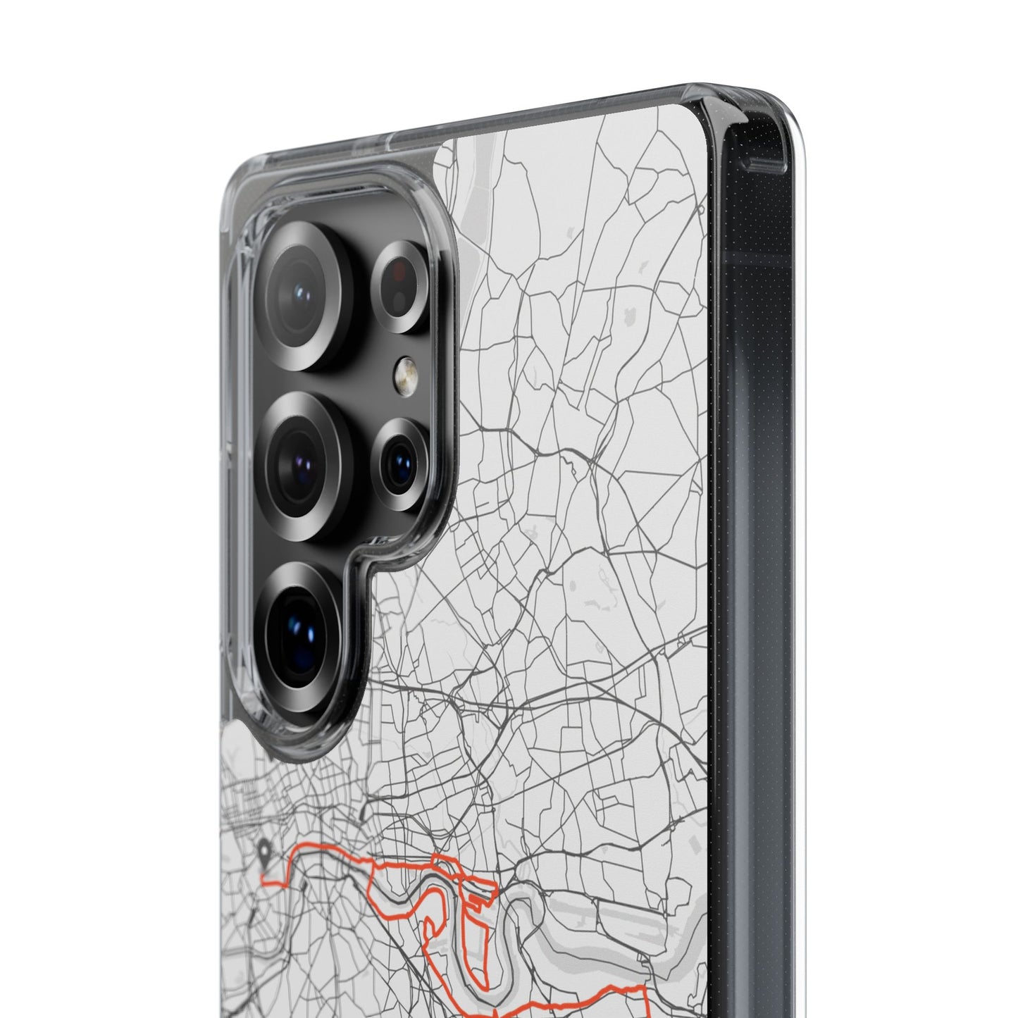 London Marathon Route Clear Impact-Resistant Phone Case