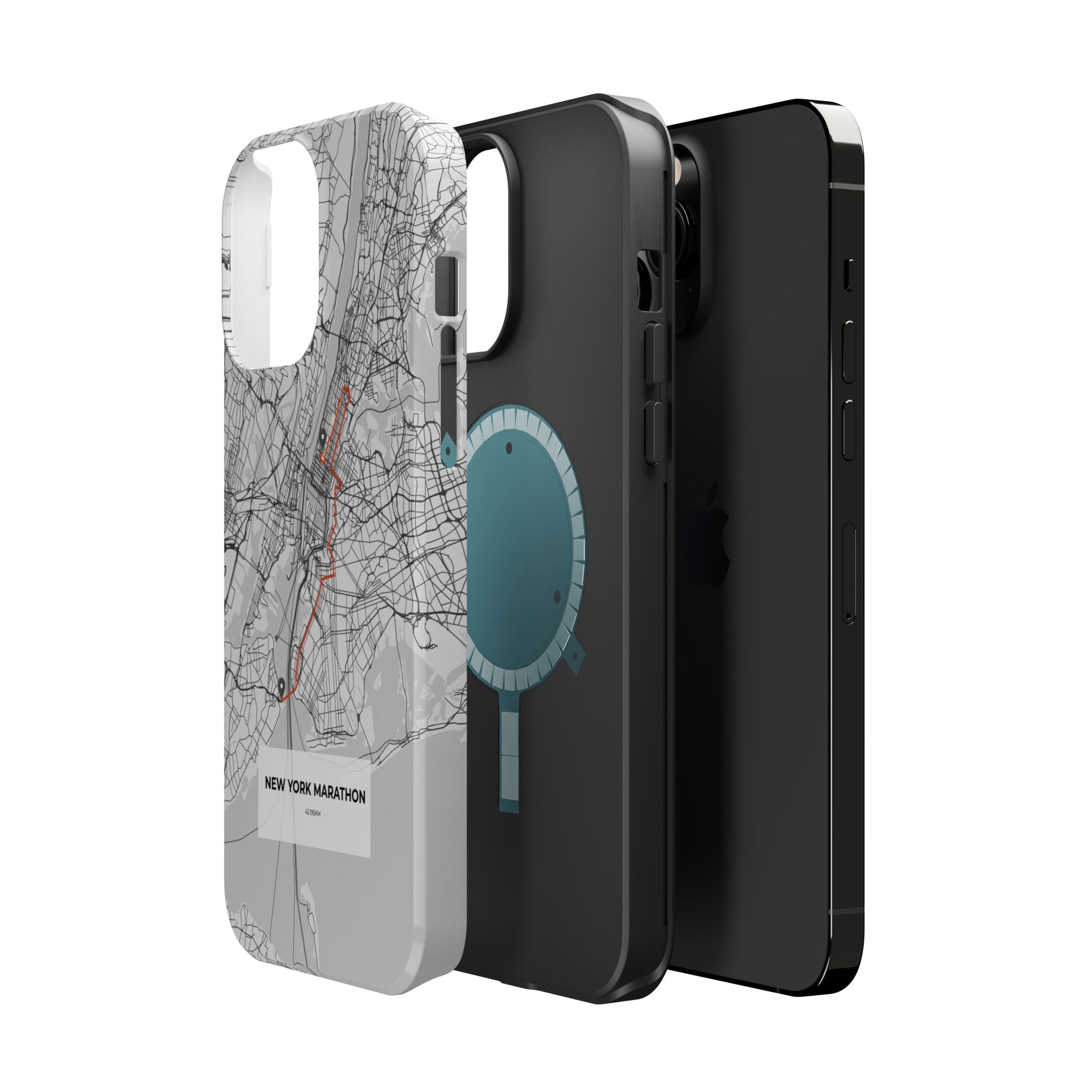 New York Marathon Route Magnetic Impact-Resistant Phone Case