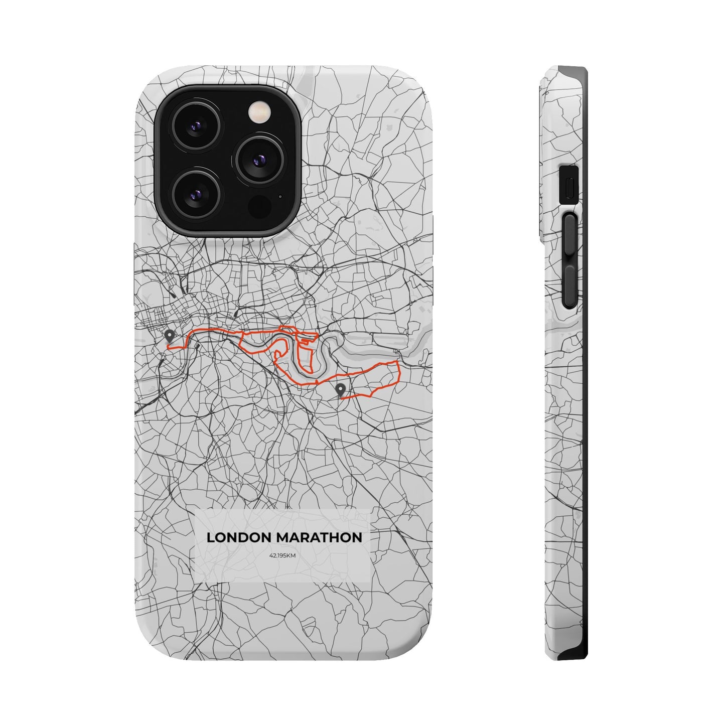 London Marathon Route Magnetic Impact-Resistant Phone Case
