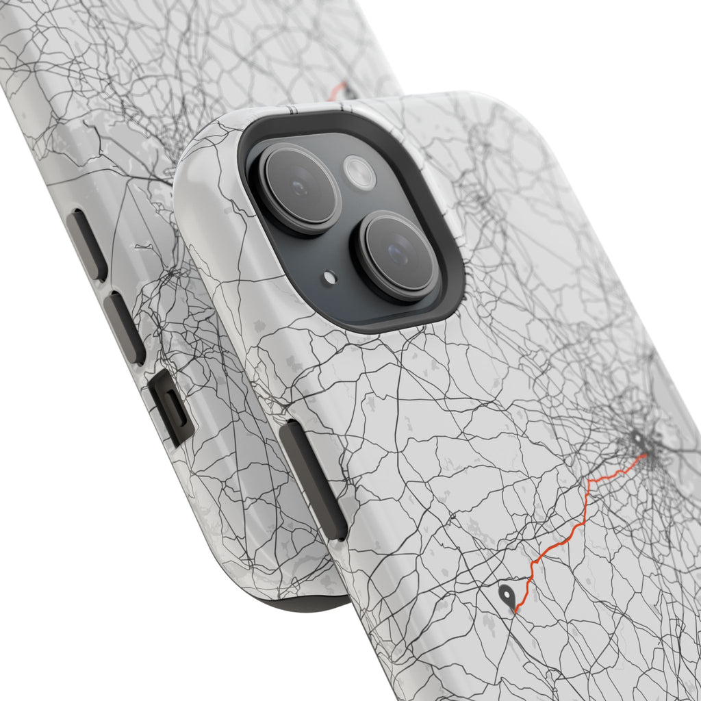 Boston Marathon Route Magnetic Impact-Resistant Phone Case