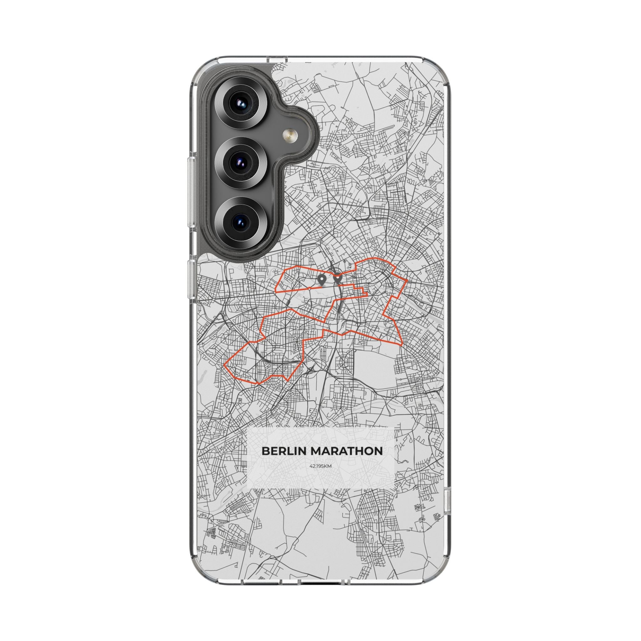 Berlin Marathon Route Clear Impact-Resistant Phone Case