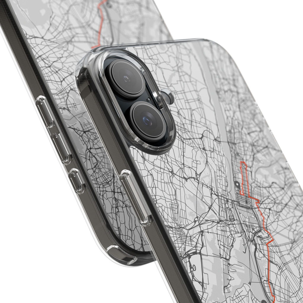 New York Marathon Route Clear Impact-Resistant Phone Case