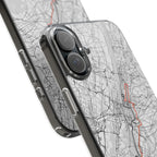 New York Marathon Route Clear Impact-Resistant Phone Case