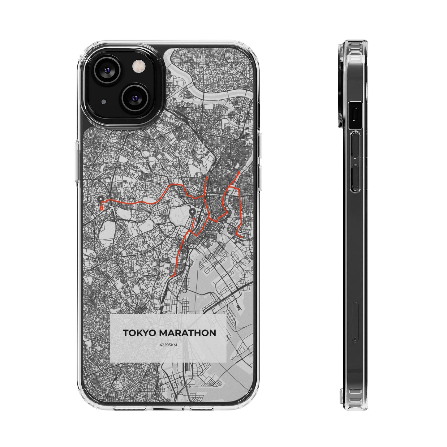 Tokyo Marathon Route Clear Impact-Resistant Phone Case