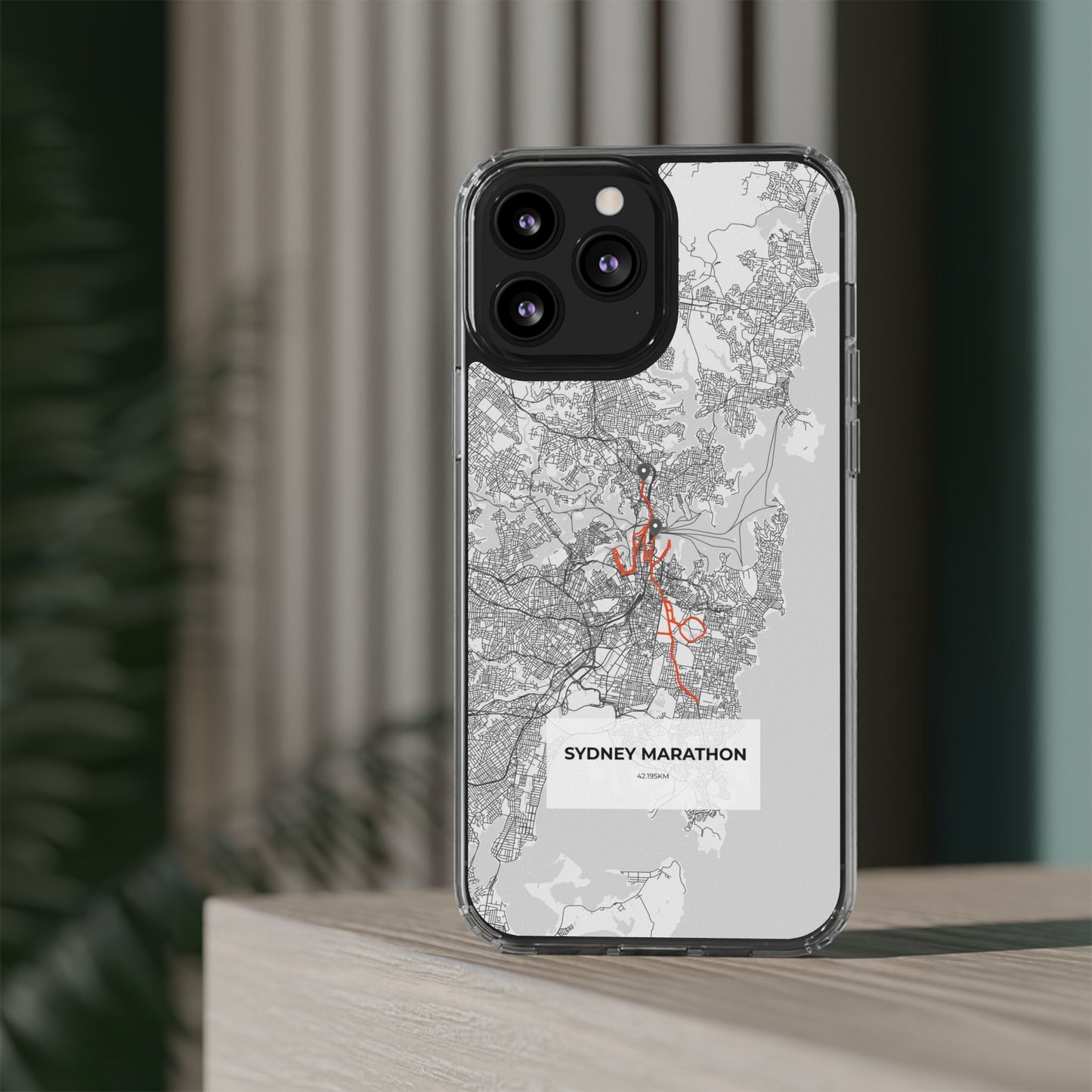 Sydney Marathon Route Clear Impact-Resistant Phone Case