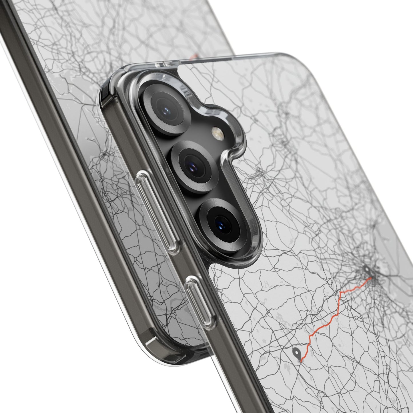 Boston Marathon Route Clear Impact-Resistant Phone Case