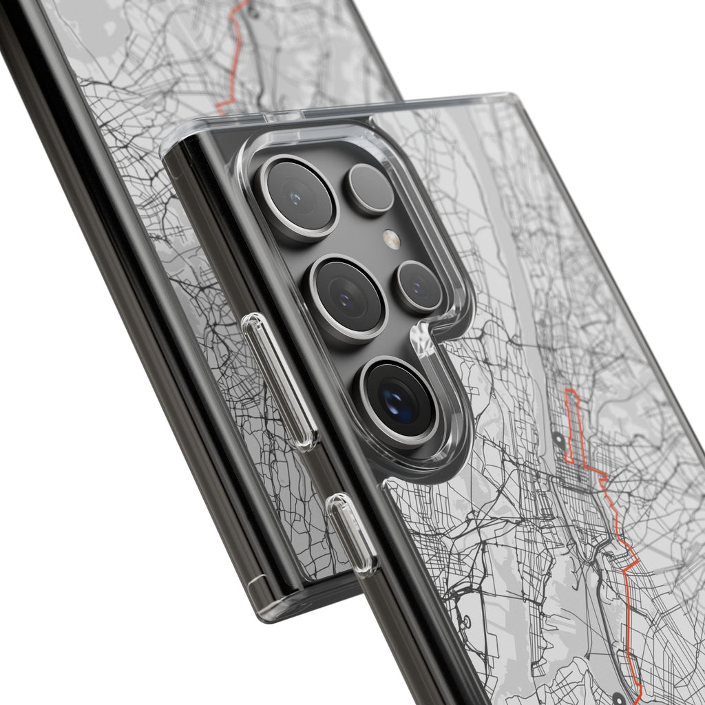 New York Marathon Route Clear Impact-Resistant Phone Case