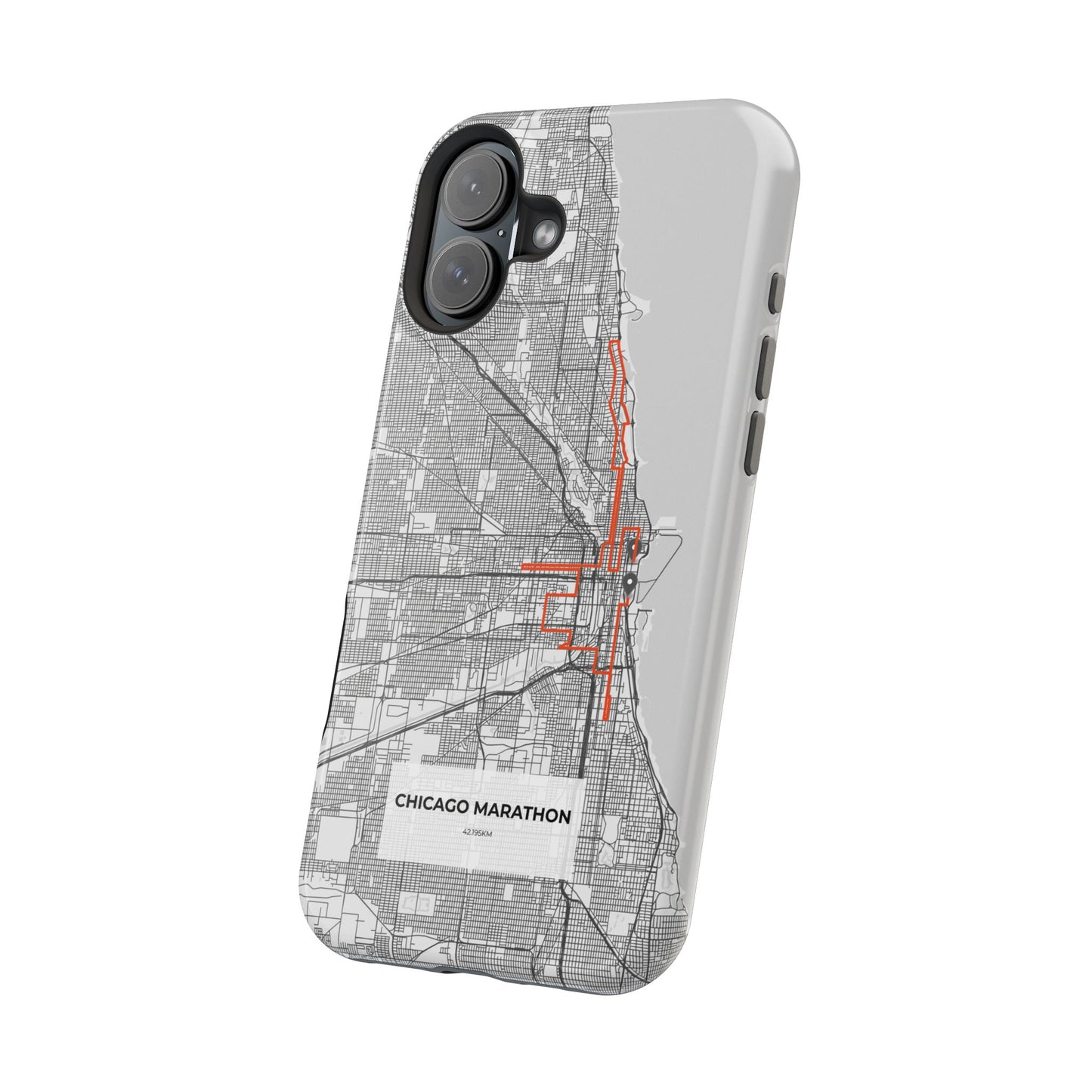 Chicago Marathon Route Magnetic Impact-Resistant Phone Case