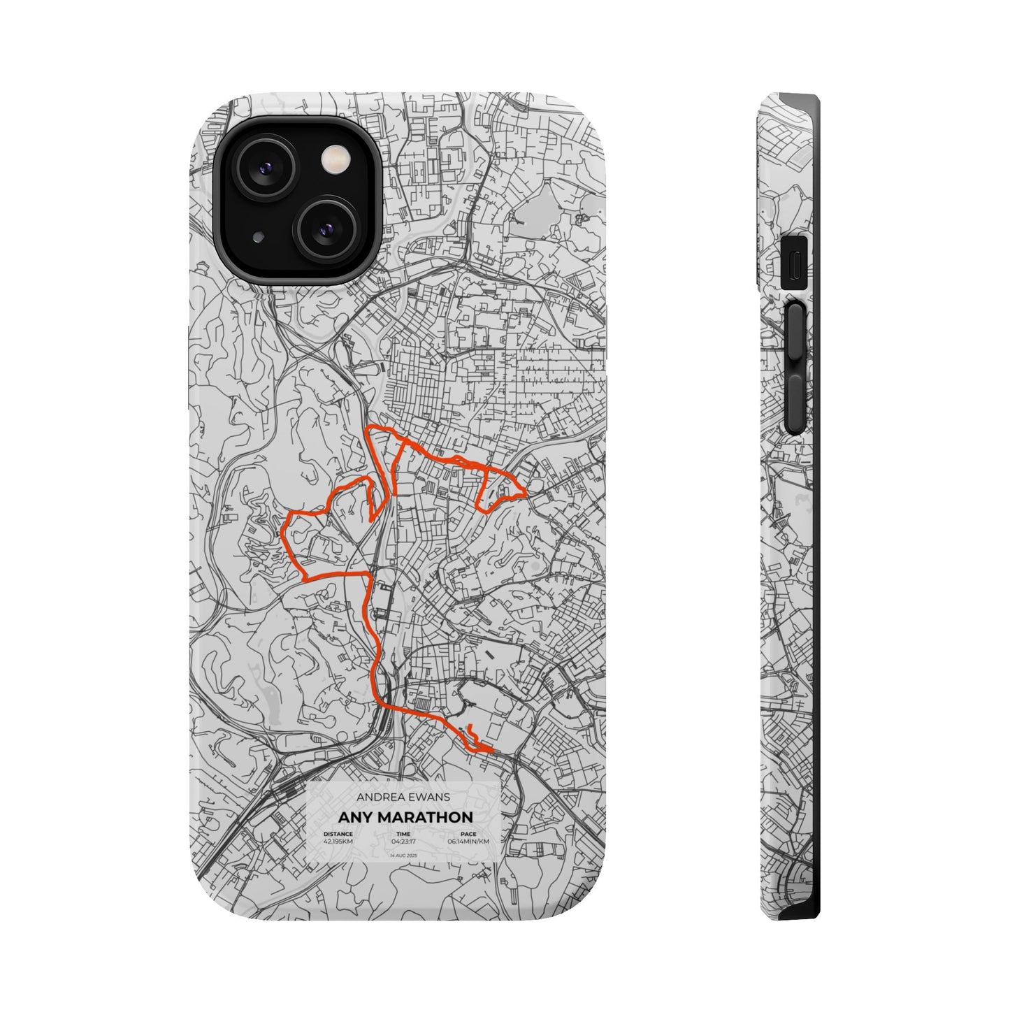 Customized Marathon Route Magnetic Impact-Resistant Phone Case