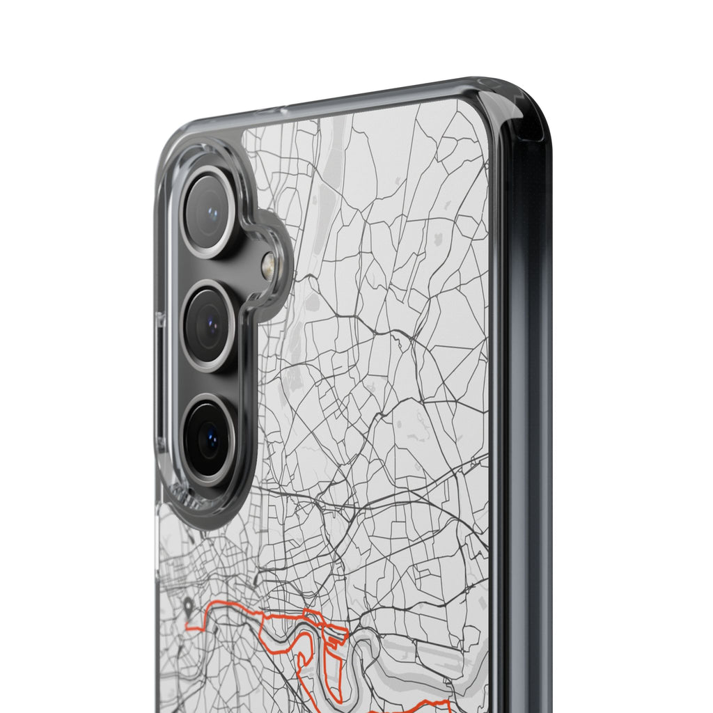 London Marathon Route Clear Impact-Resistant Phone Case