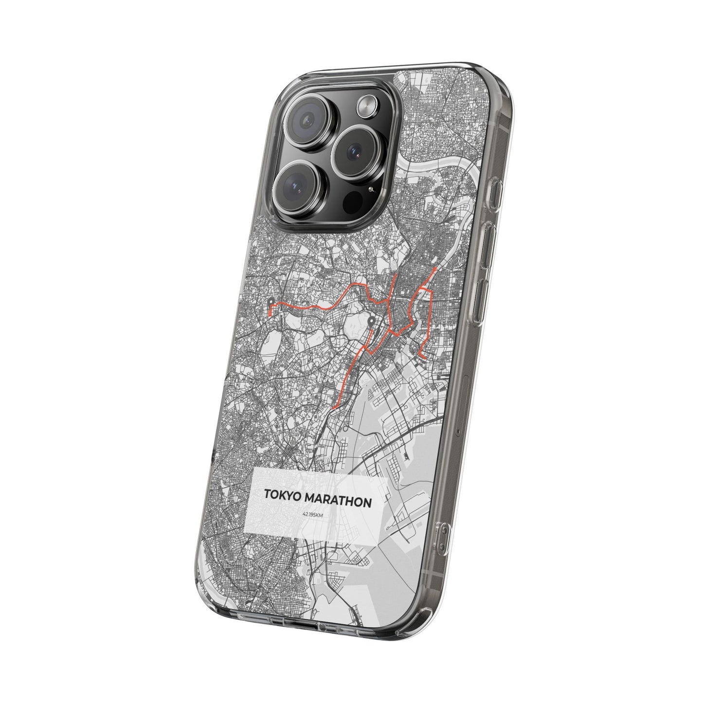 Tokyo Marathon Route Clear Impact-Resistant Phone Case
