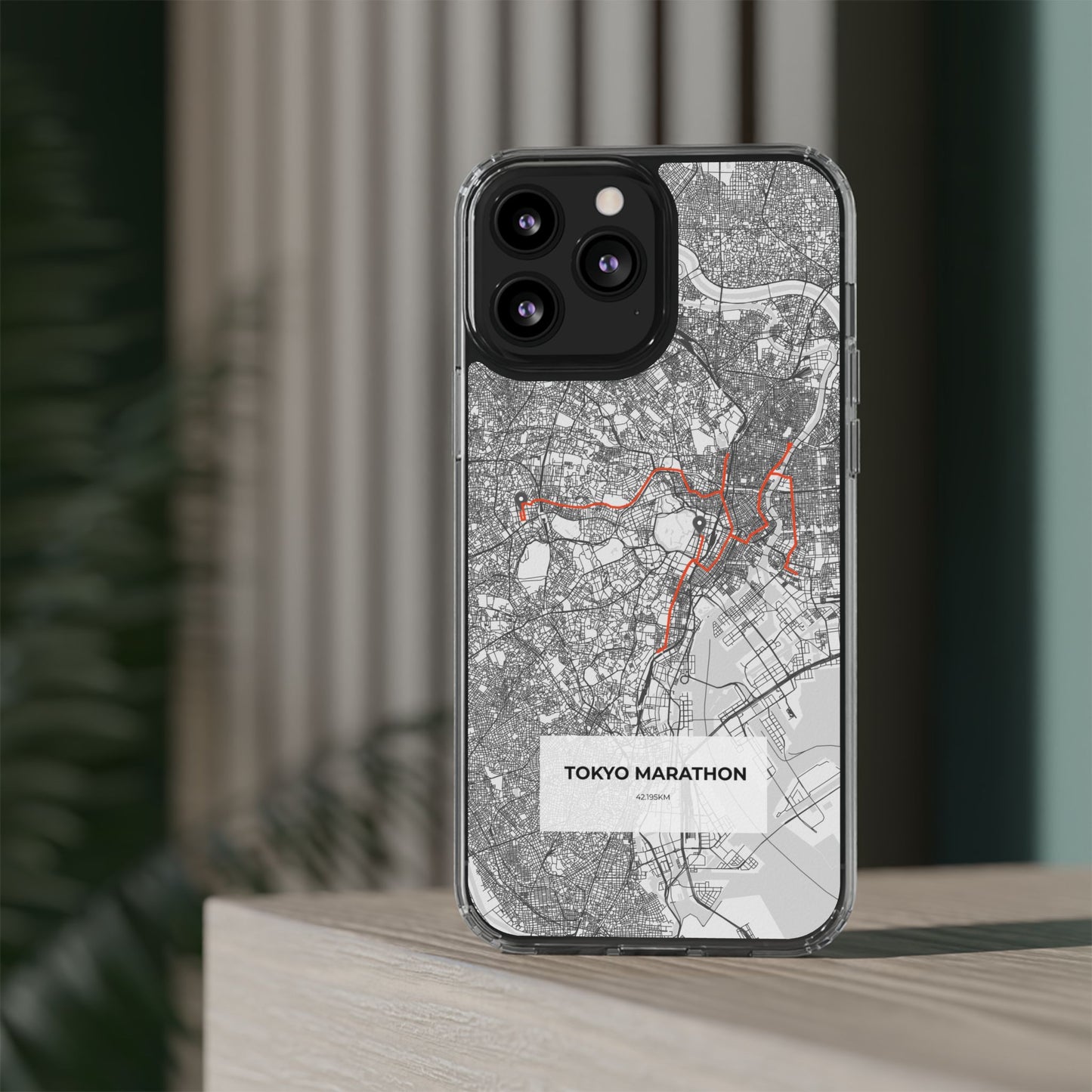 Tokyo Marathon Route Clear Impact-Resistant Phone Case