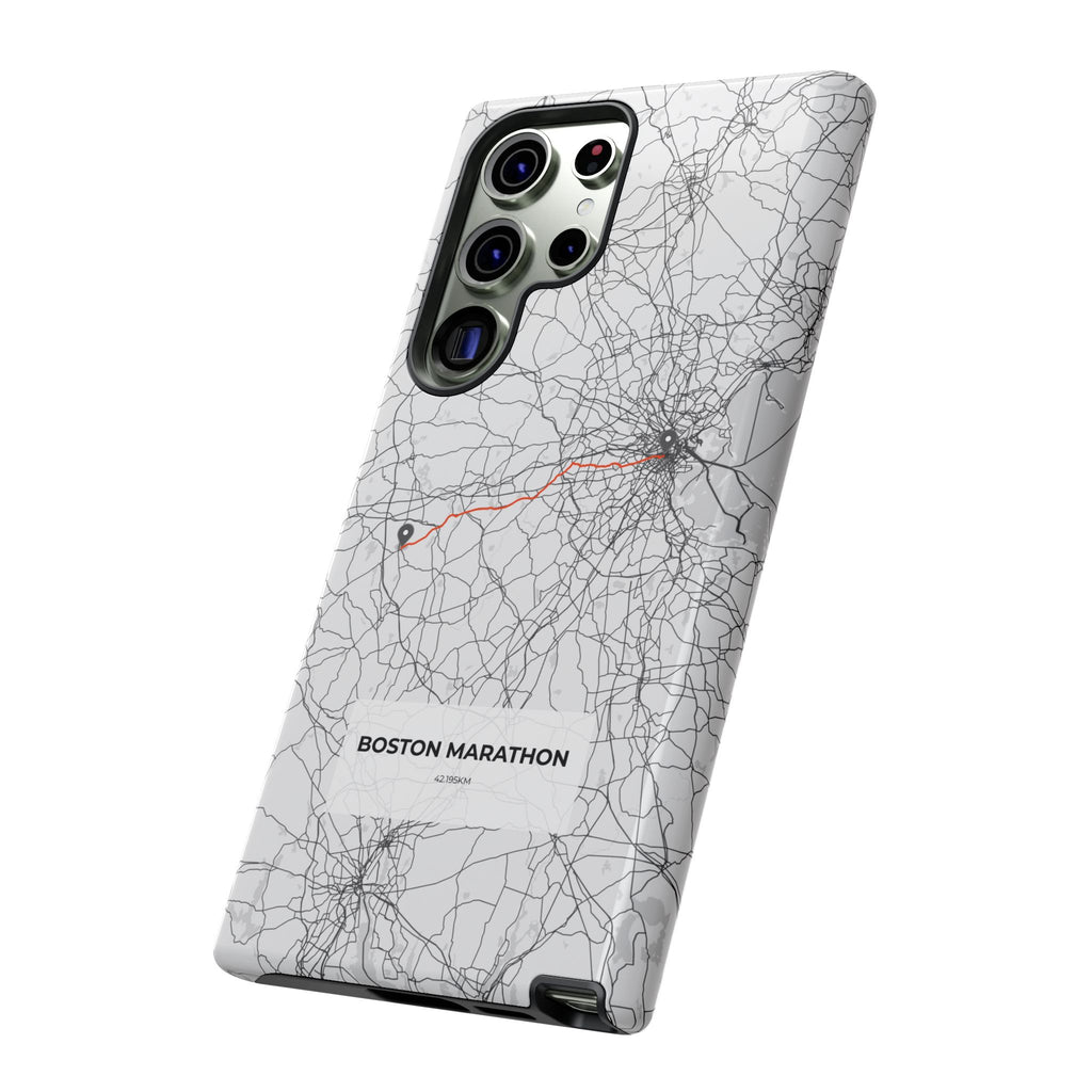 Boston Marathon Route Tough Phone Case