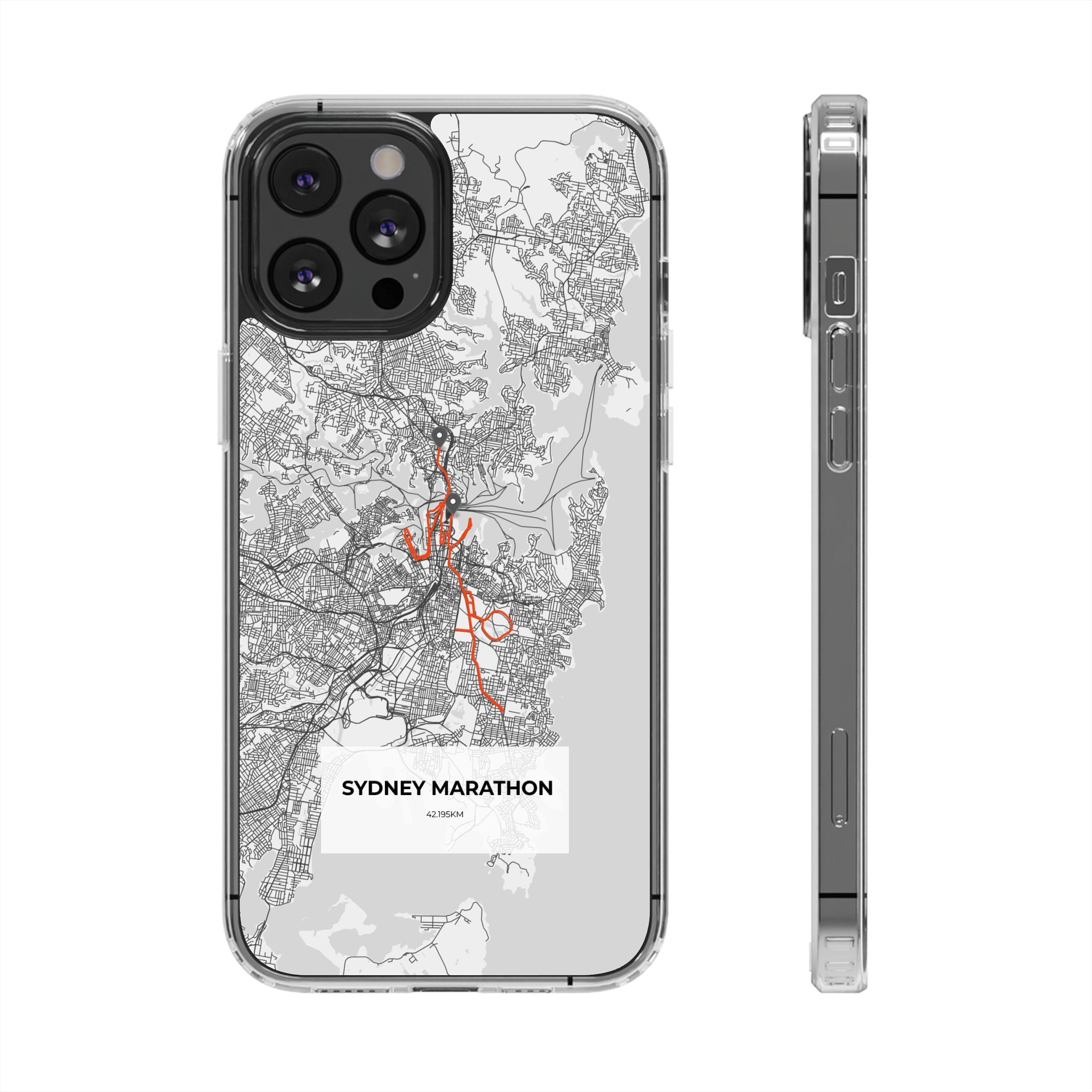 Sydney Marathon Route Magnetic Clear Impact-Resistant Phone Case