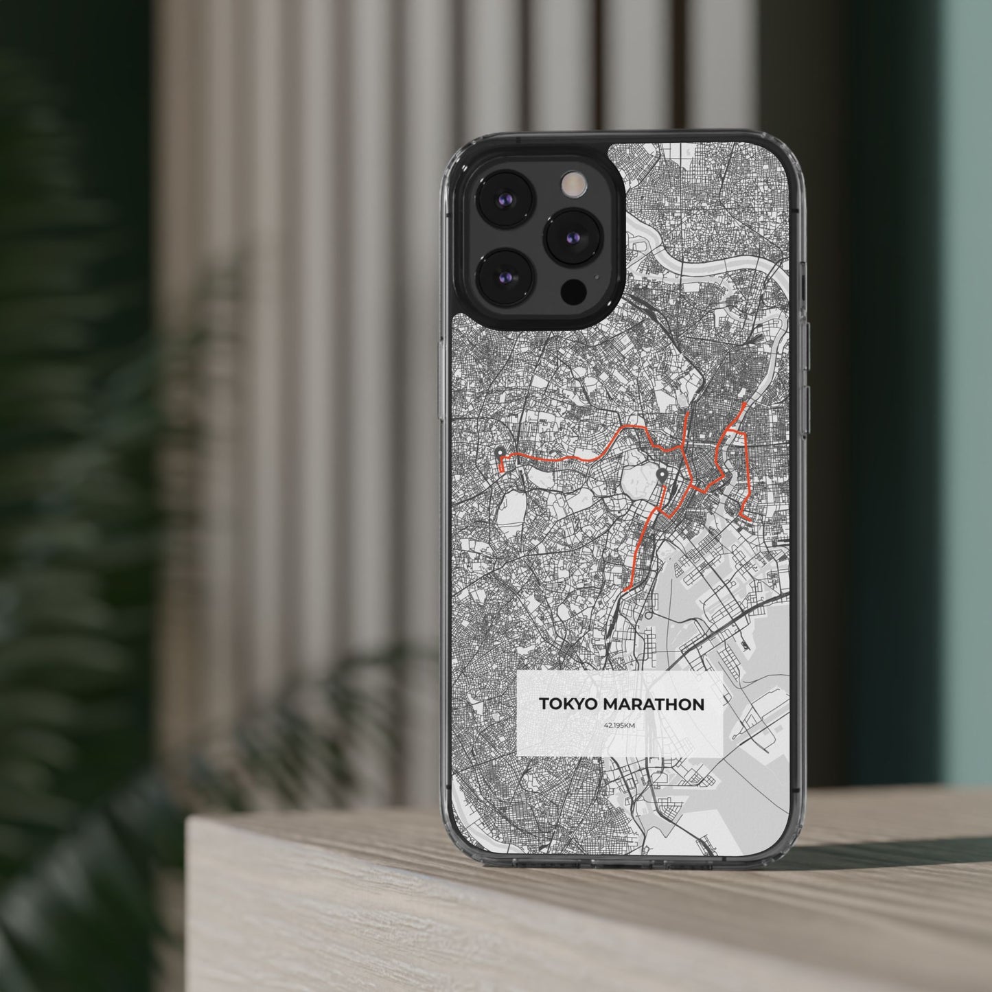 Tokyo Marathon Route Clear Impact-Resistant Phone Case