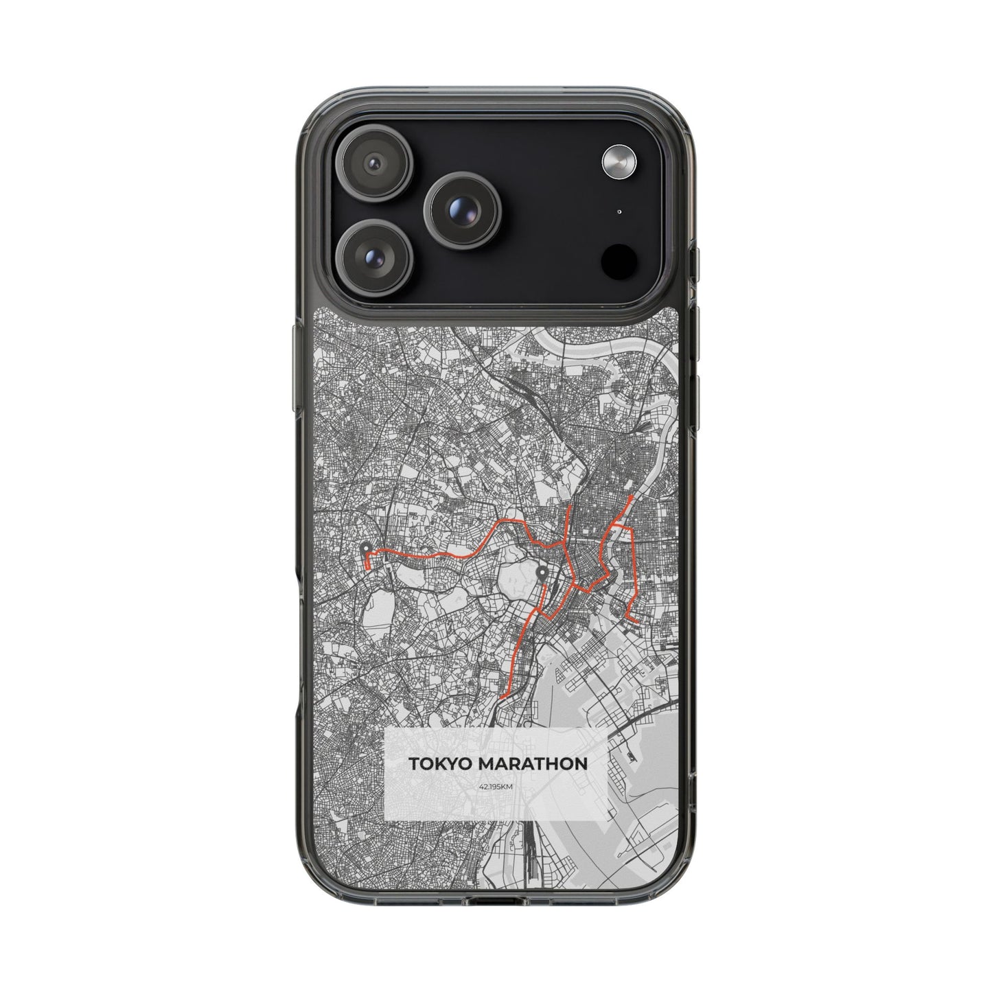 Tokyo Marathon Route Clear Impact-Resistant Phone Case