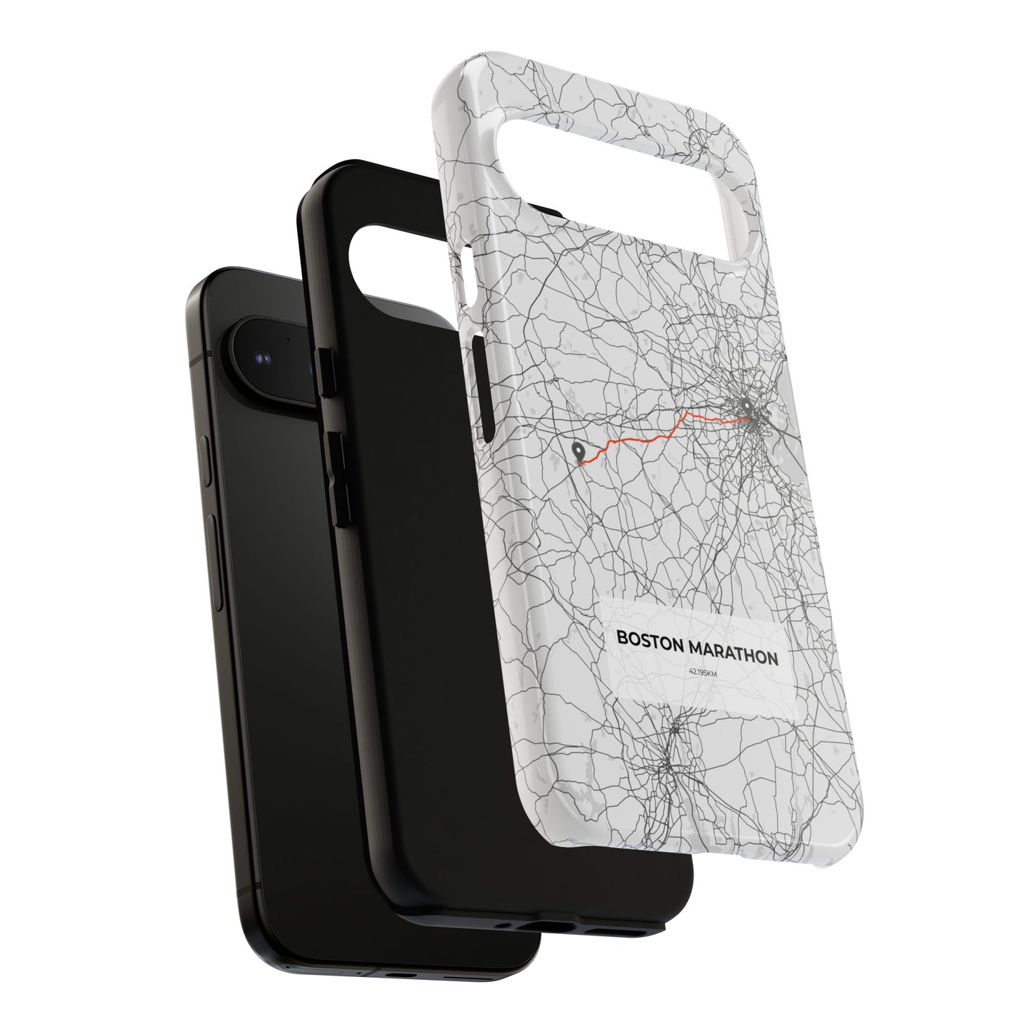 Boston Marathon Route Tough Phone Case
