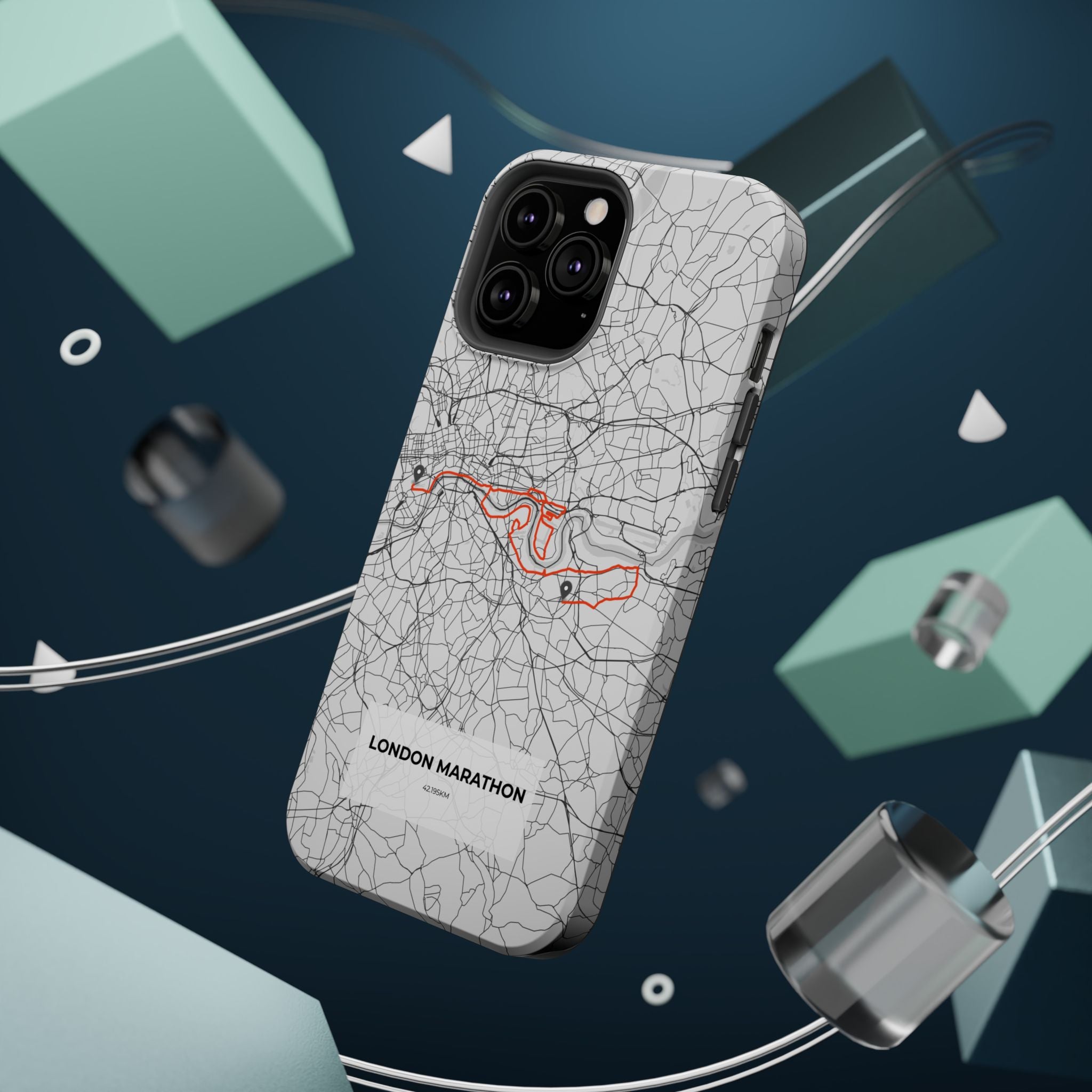 London Marathon Route Magnetic Impact-Resistant Phone Case
