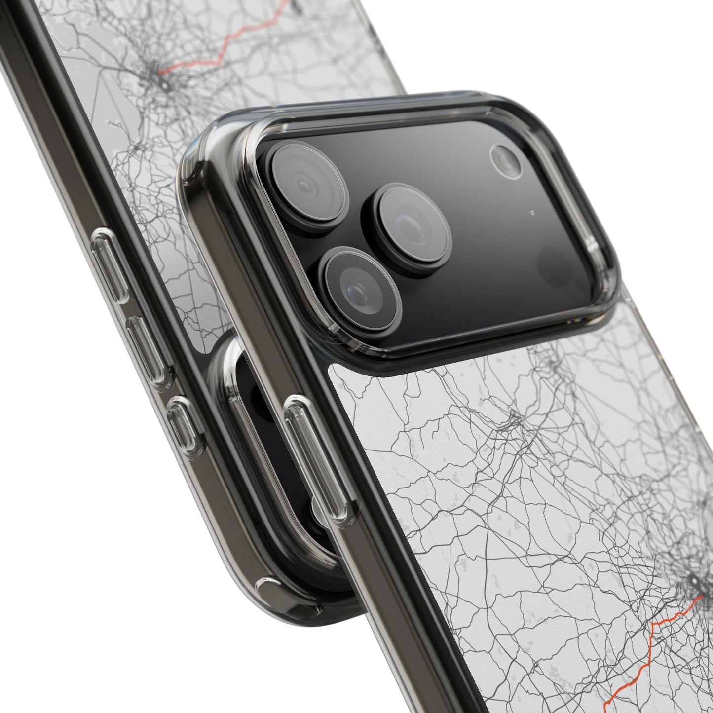 Boston Marathon Route Clear Impact-Resistant Phone Case