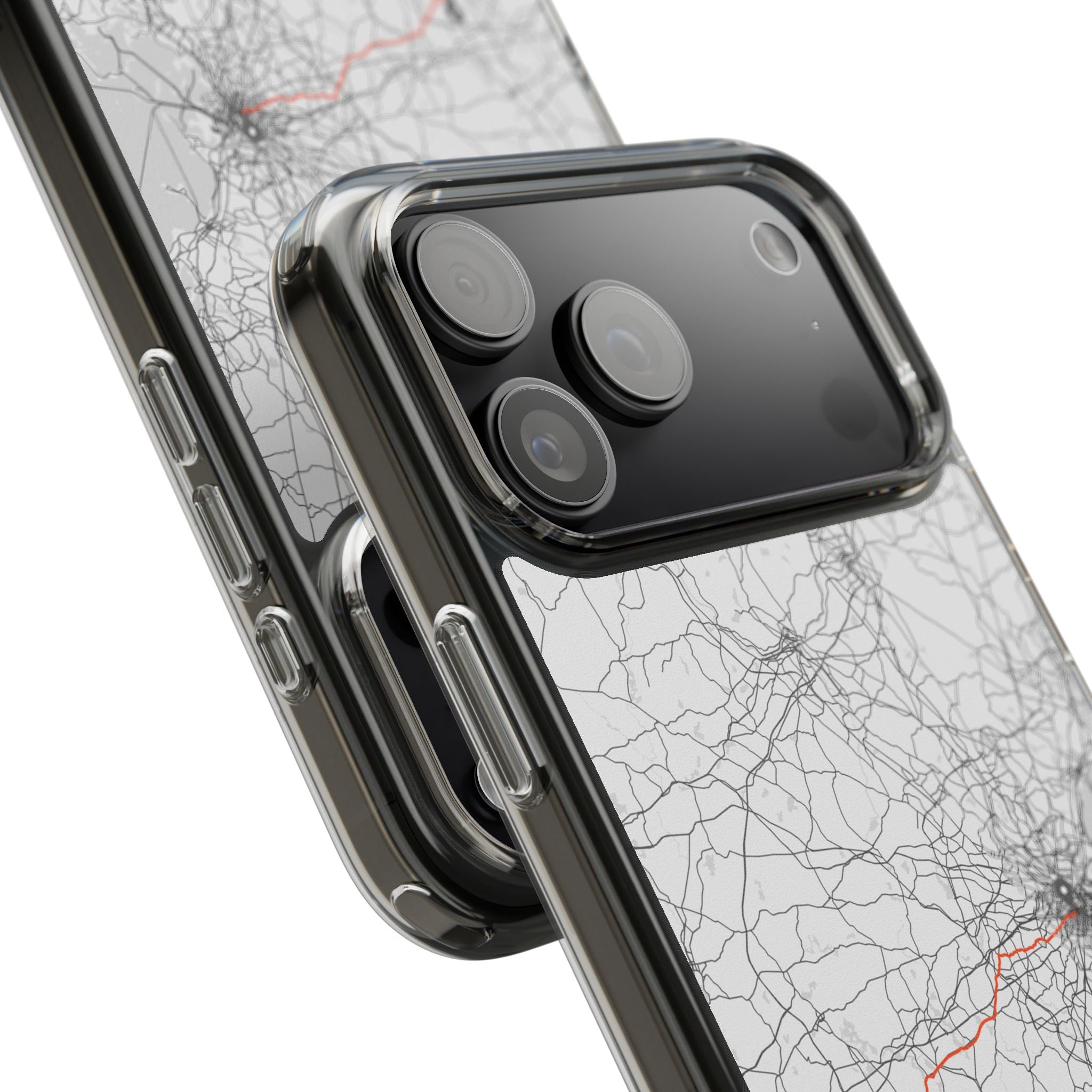 Boston Marathon Route Clear Impact-Resistant Phone Case