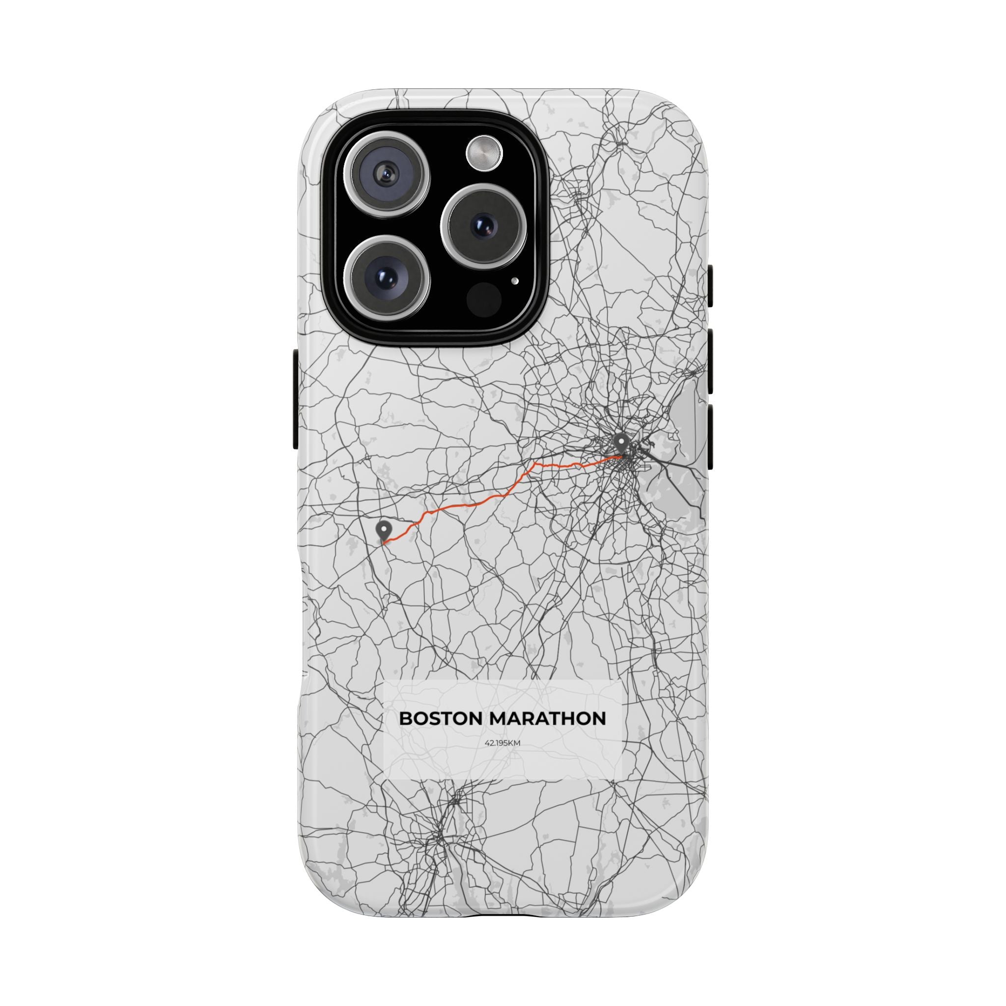 Boston Marathon Route Tough Phone Case