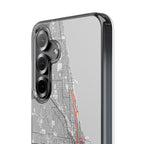Chicago Marathon Route Clear Impact-Resistant Phone Case
