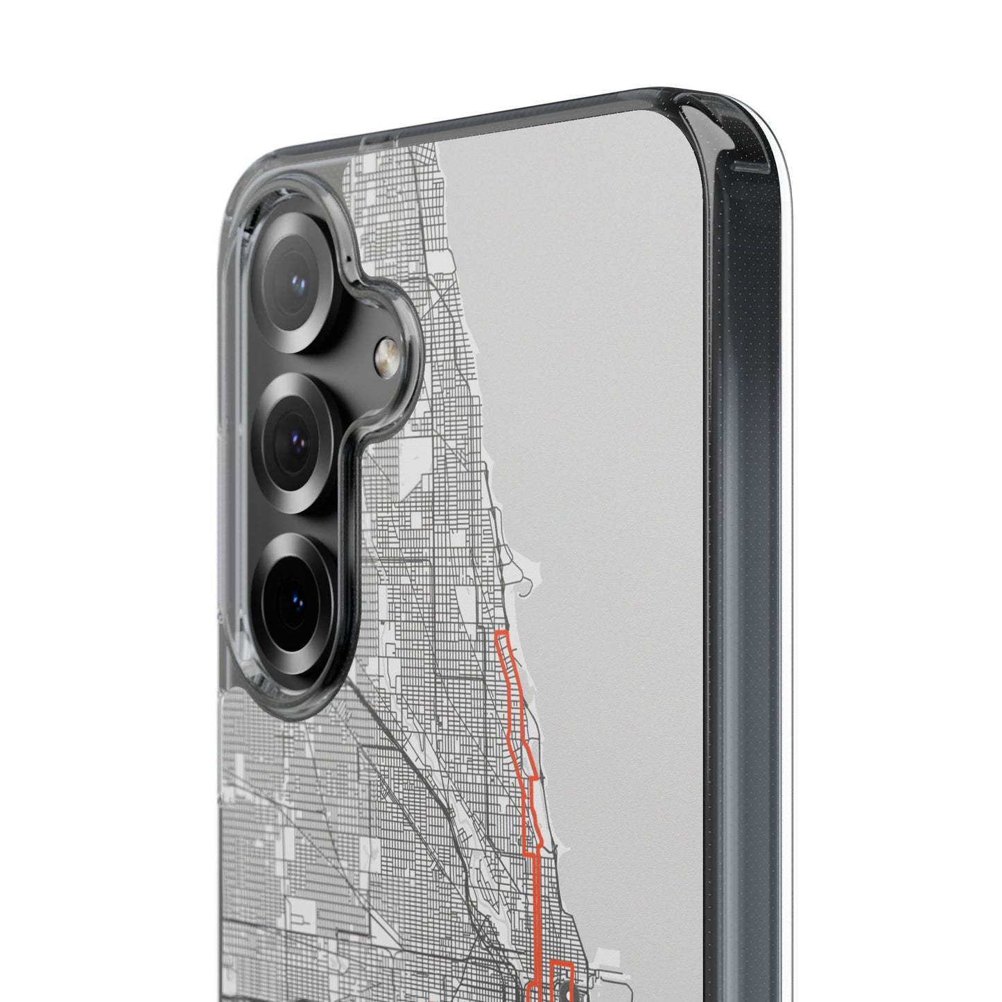 Chicago Marathon Route Clear Impact-Resistant Phone Case