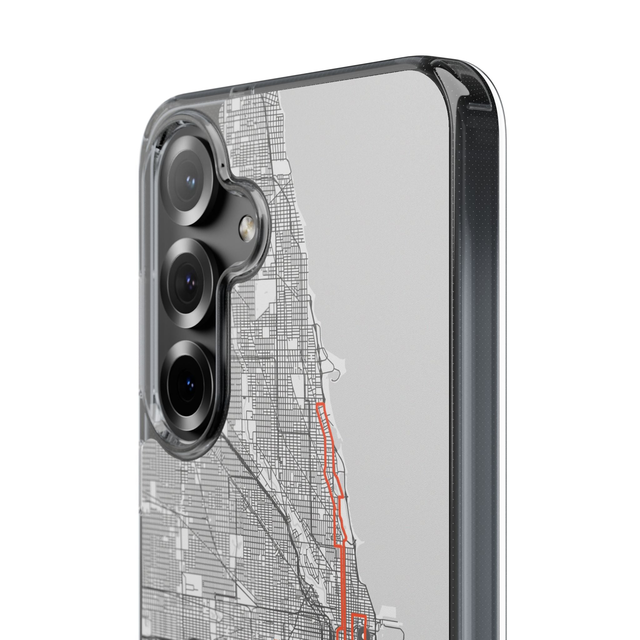 Chicago Marathon Route Clear Impact-Resistant Phone Case