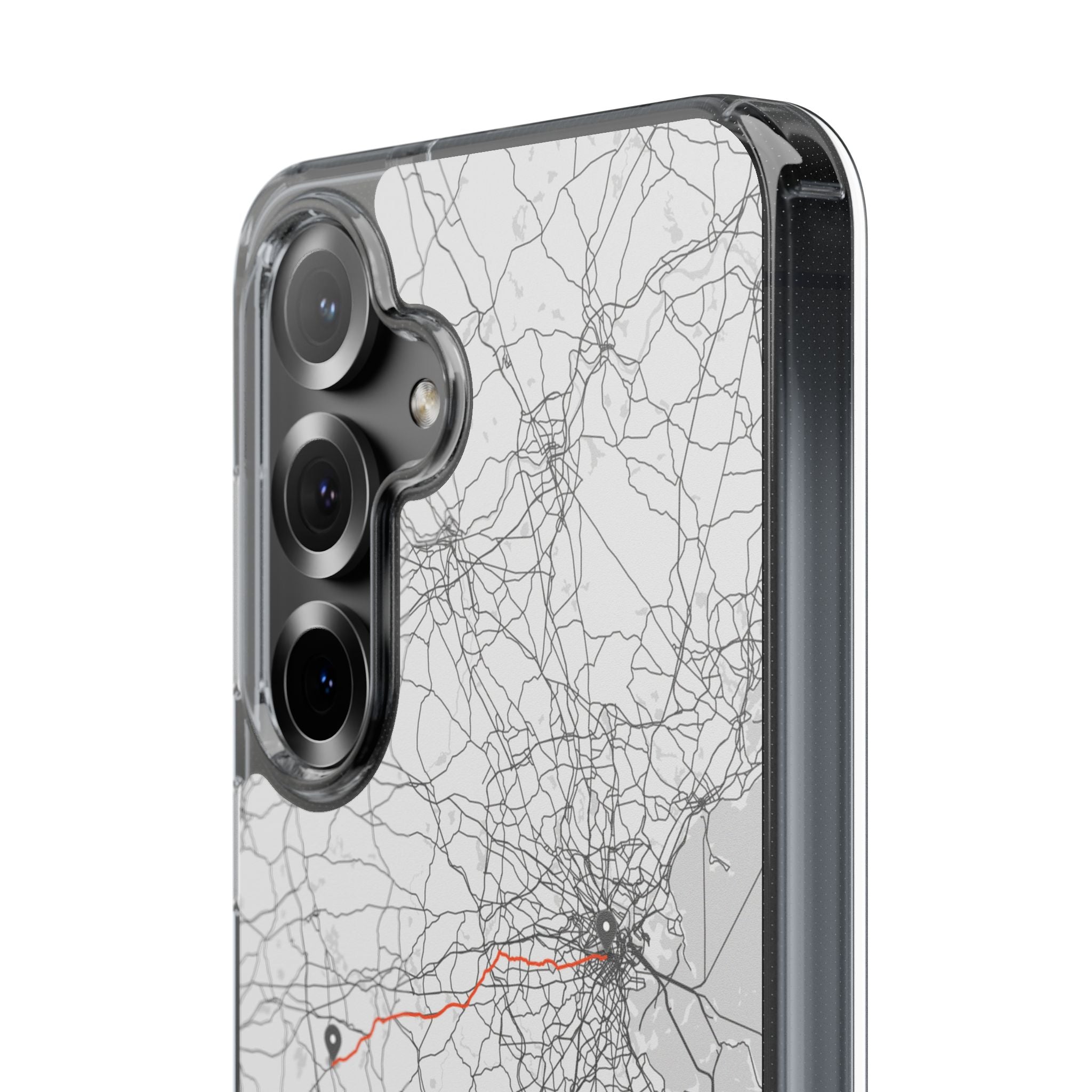 Boston Marathon Route Clear Impact-Resistant Phone Case