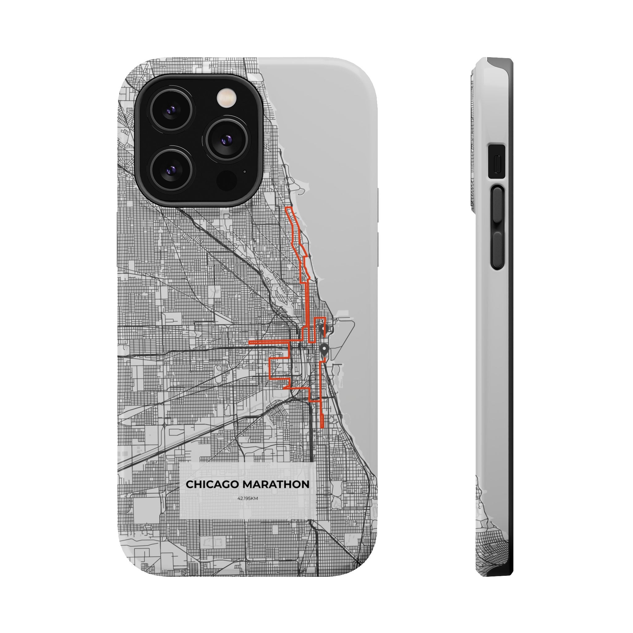 Chicago Marathon Route Magnetic Impact-Resistant Phone Case