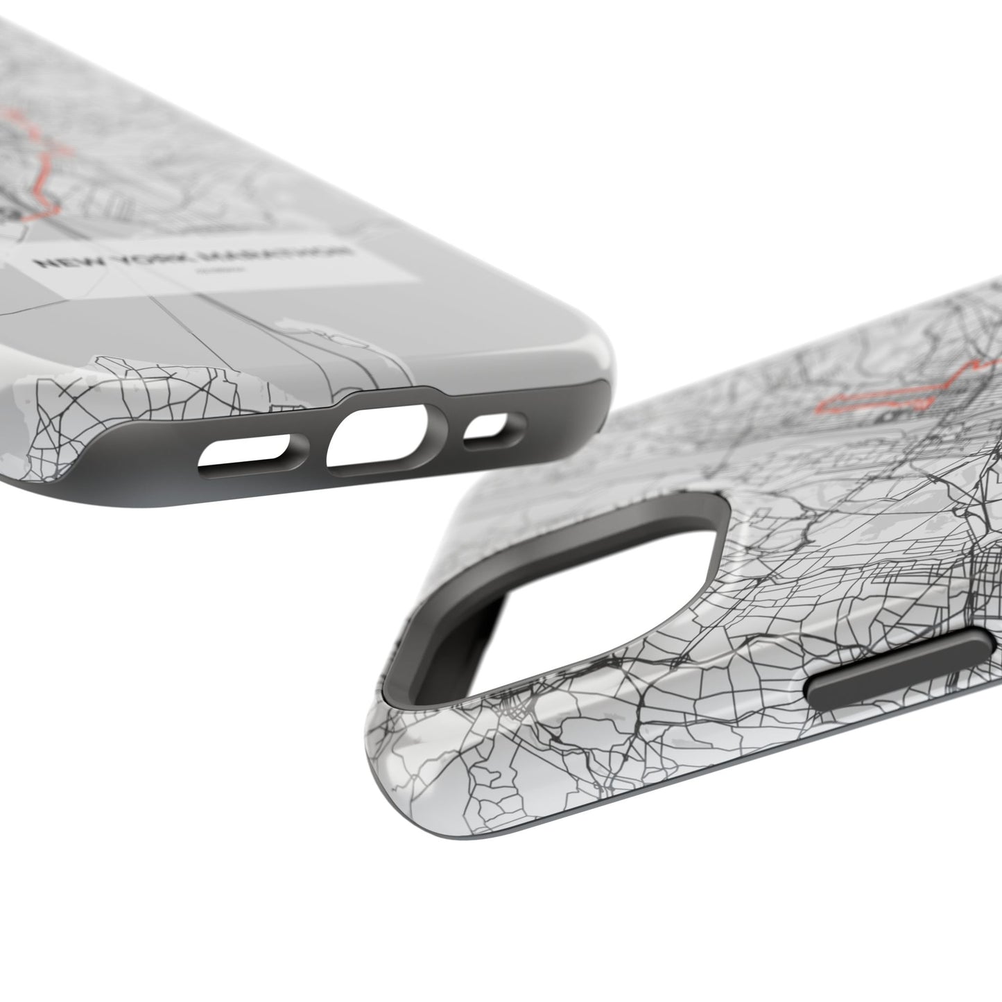New York Marathon Route Magnetic Impact-Resistant Phone Case