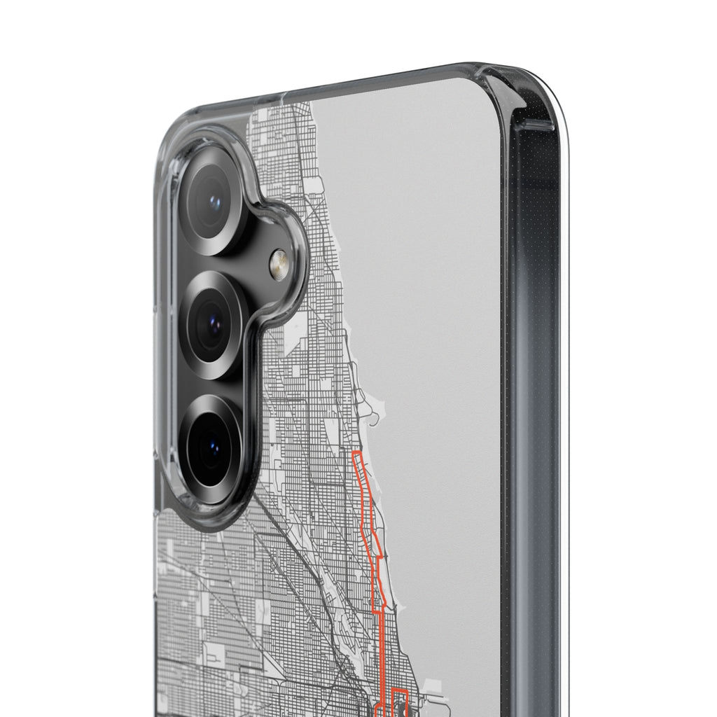 Chicago Marathon Route Clear Impact-Resistant Phone Case