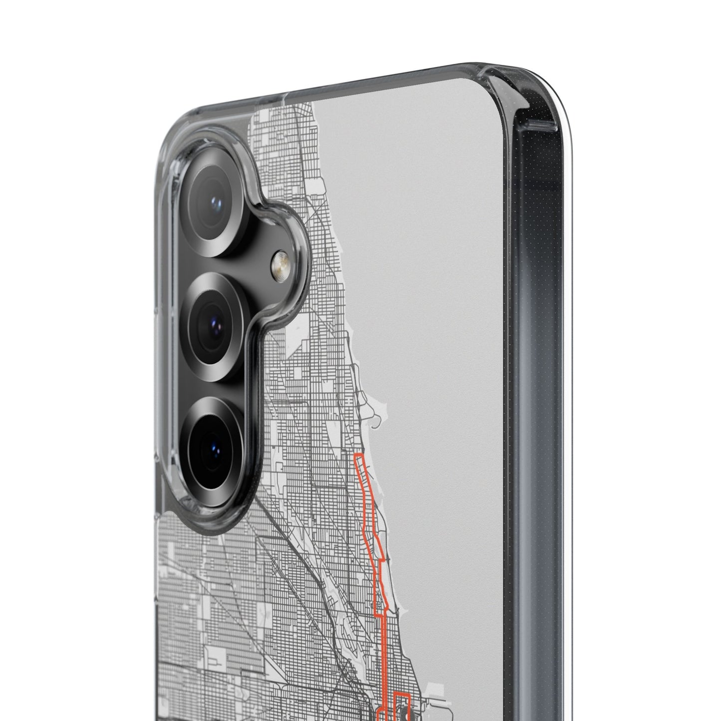 Chicago Marathon Route Clear Impact-Resistant Phone Case