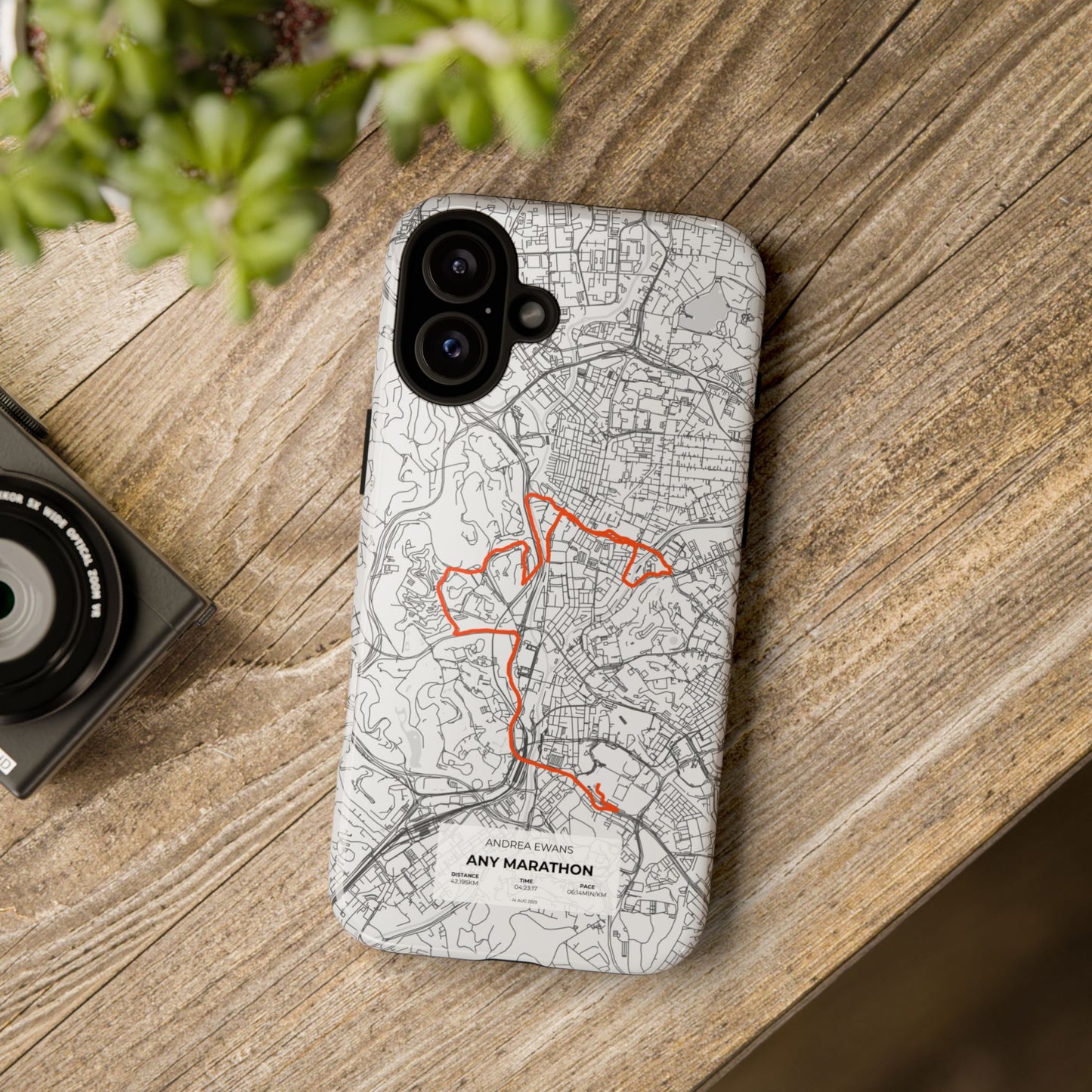 Customized Marathon Route Tough Phone Case