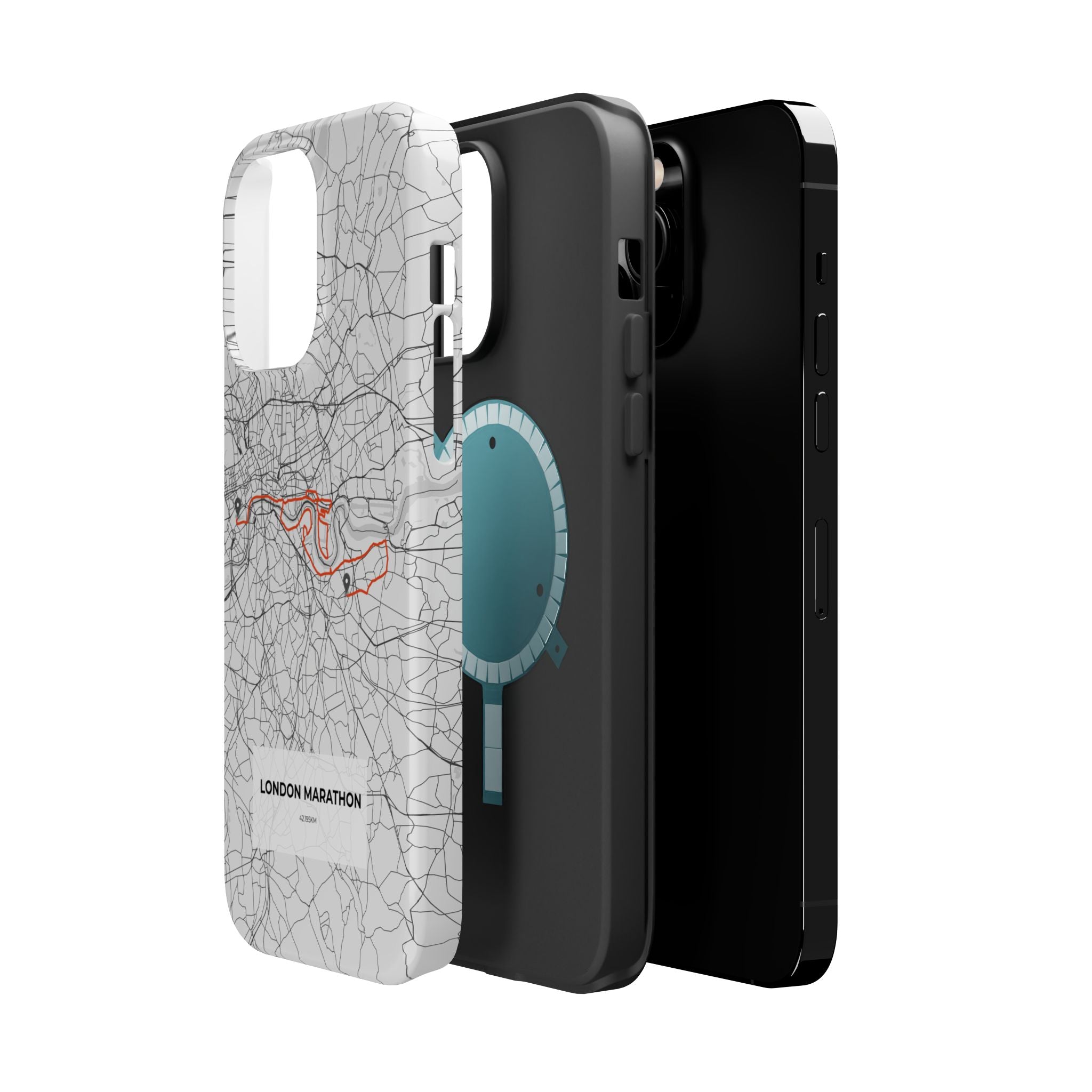 London Marathon Route Magnetic Impact-Resistant Phone Case