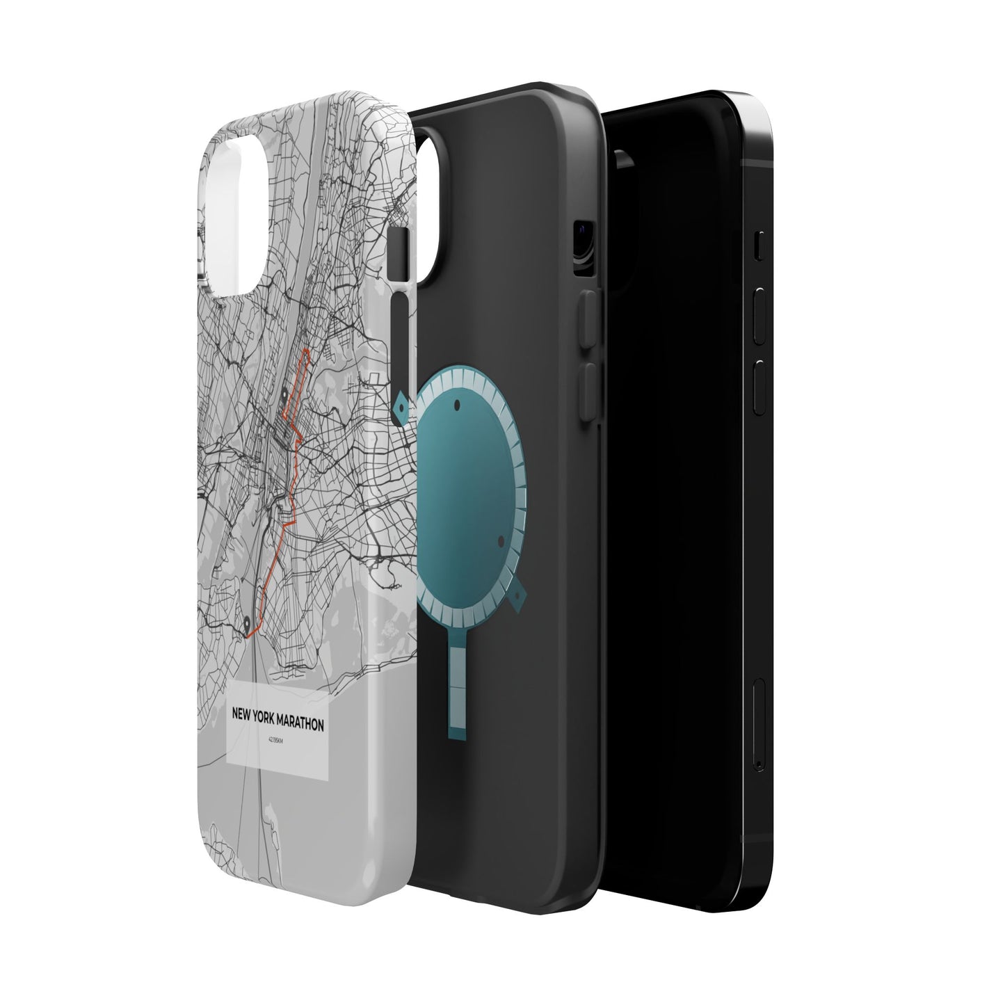 New York Marathon Route Magnetic Impact-Resistant Phone Case
