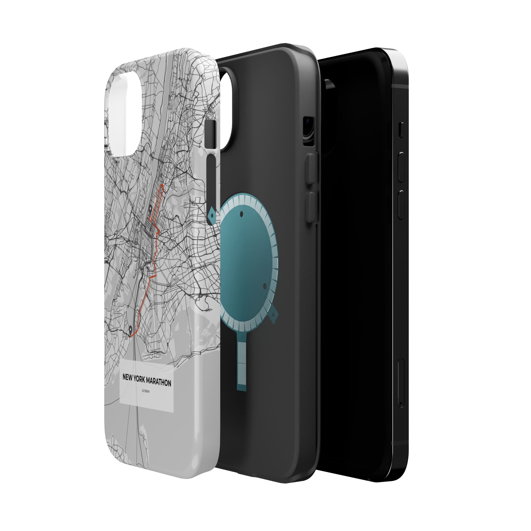 New York Marathon Route Magnetic Impact-Resistant Phone Case