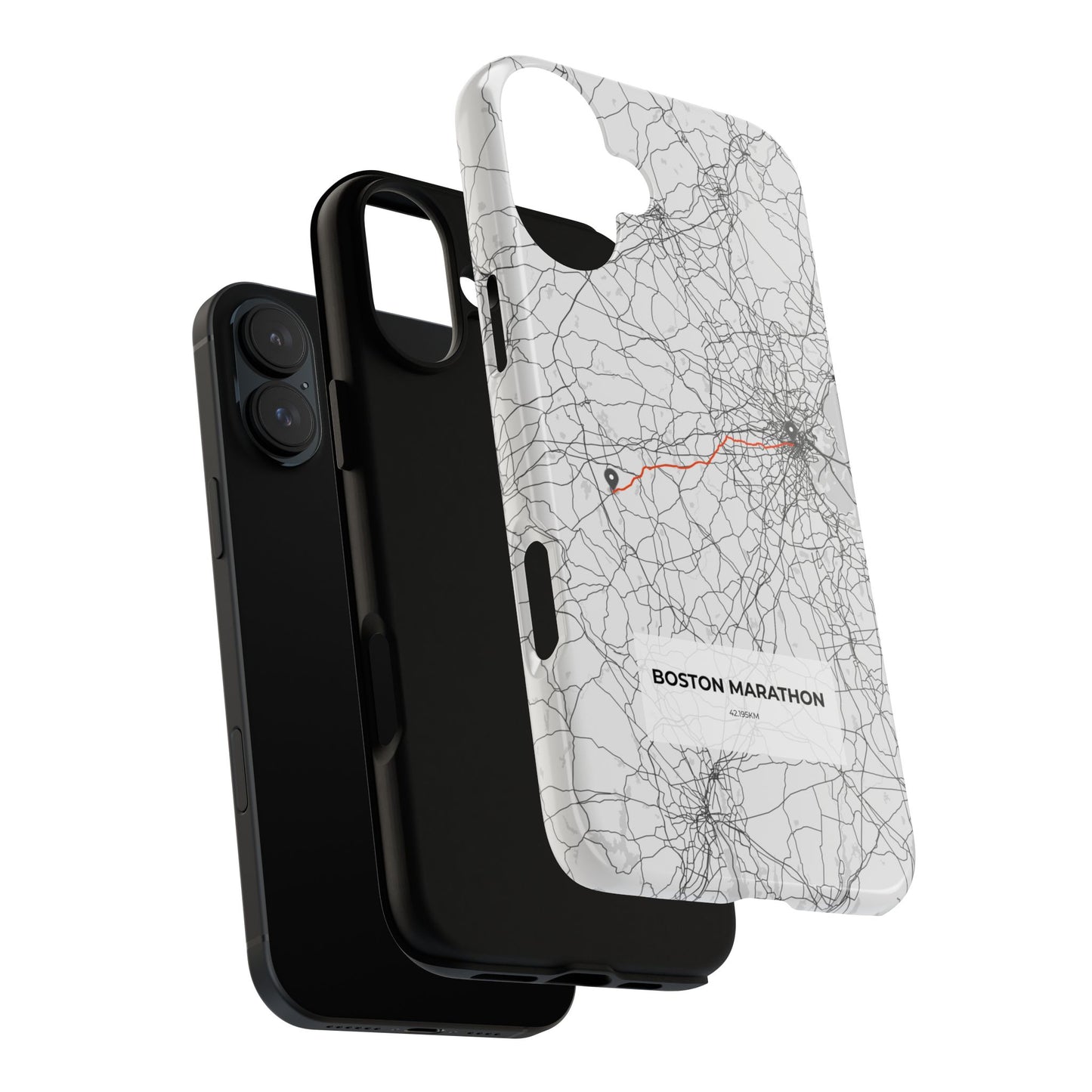 Boston Marathon Route Tough Phone Case