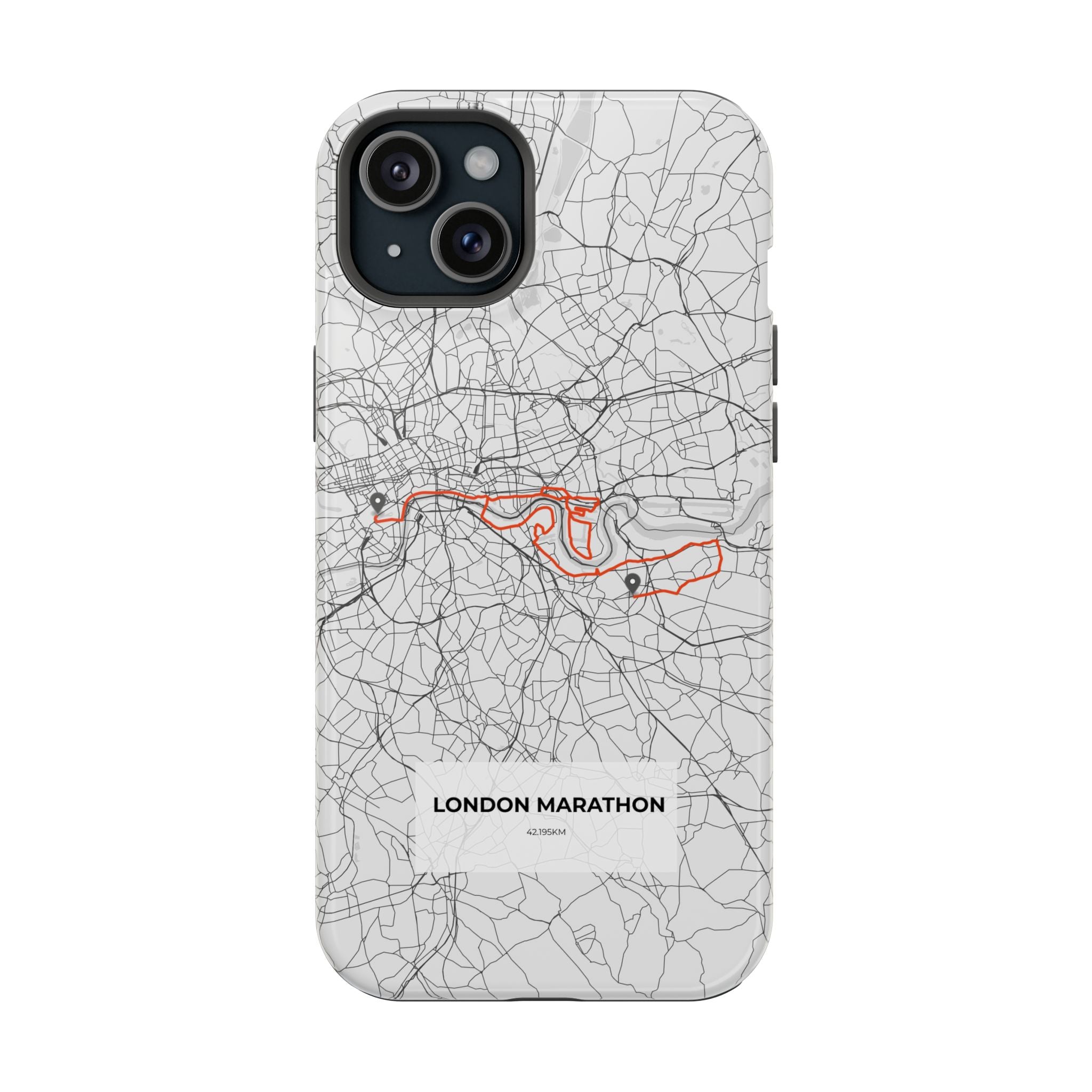 London Marathon Route Magnetic Impact-Resistant Phone Case