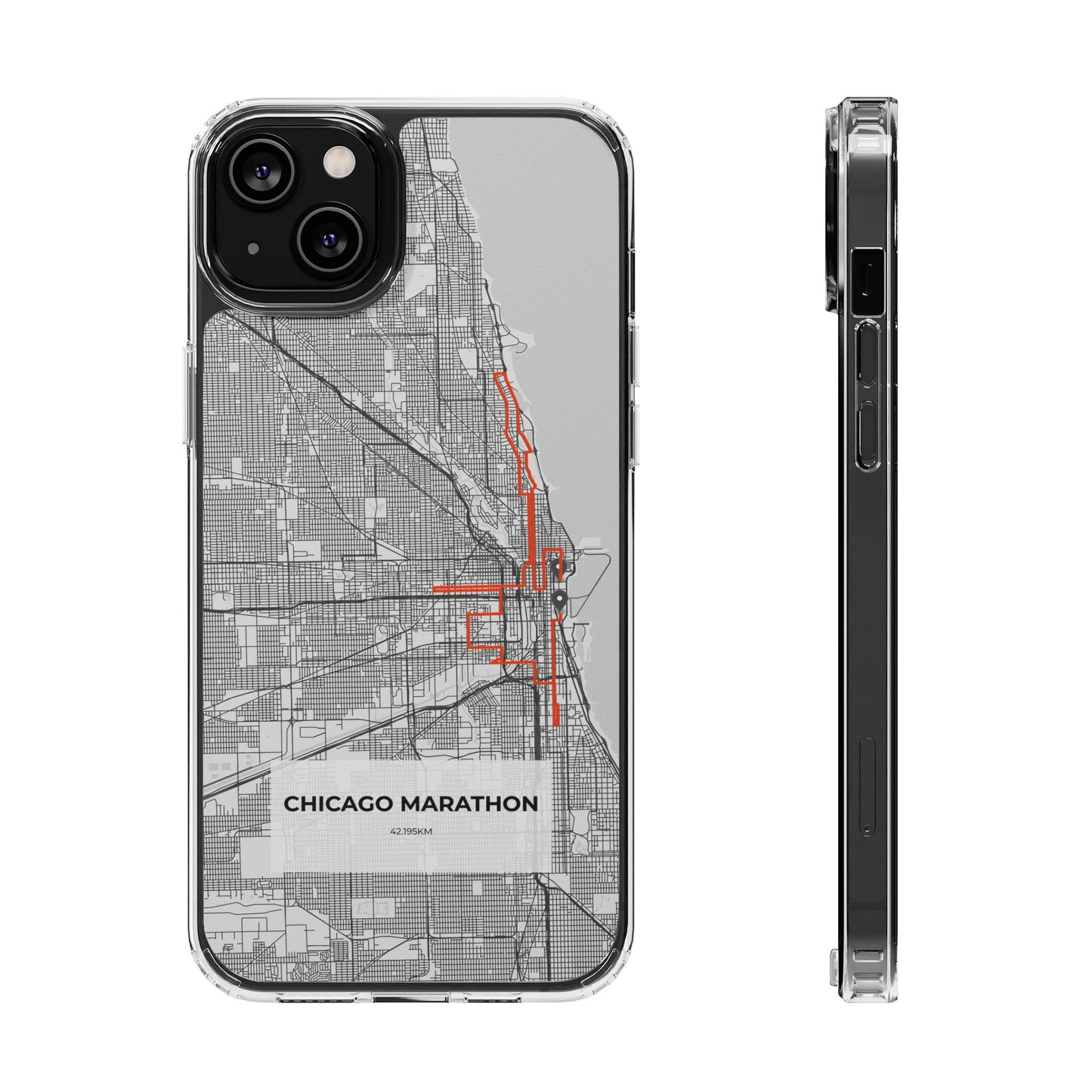 Chicago Marathon Route Magnetic Clear Impact-Resistant Phone Case