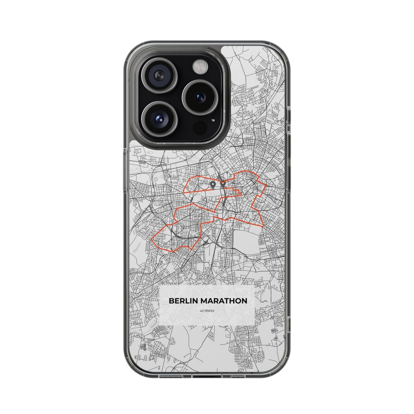 Berlin Marathon Route Magnetic Clear Impact-Resistant Phone Case