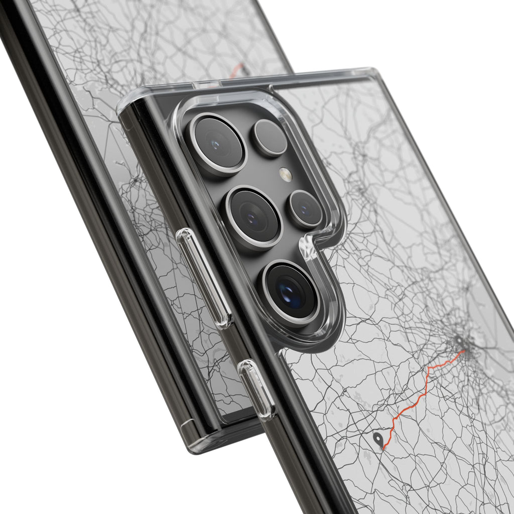 Boston Marathon Route Clear Impact-Resistant Phone Case