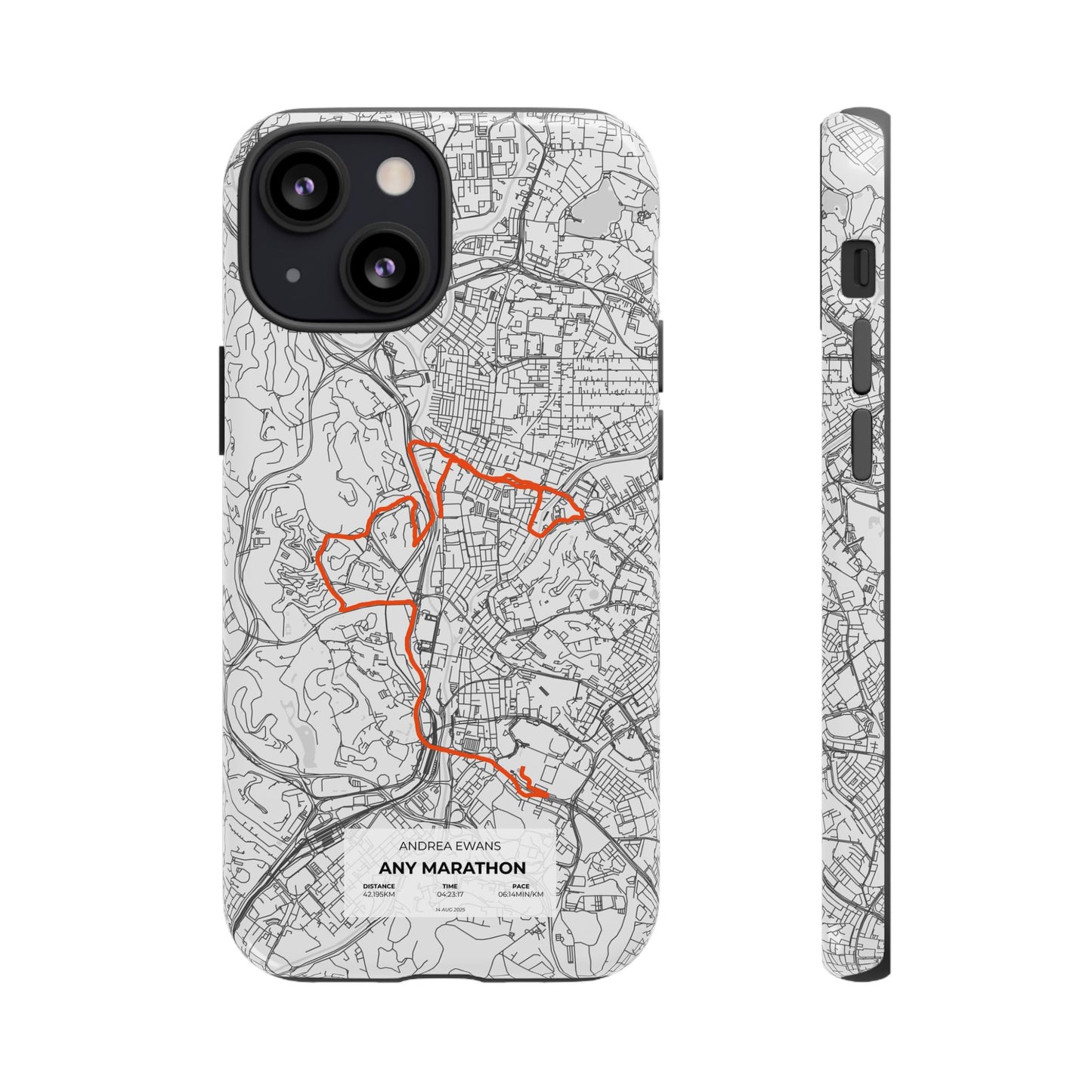 Customized Marathon Route Tough Phone Case