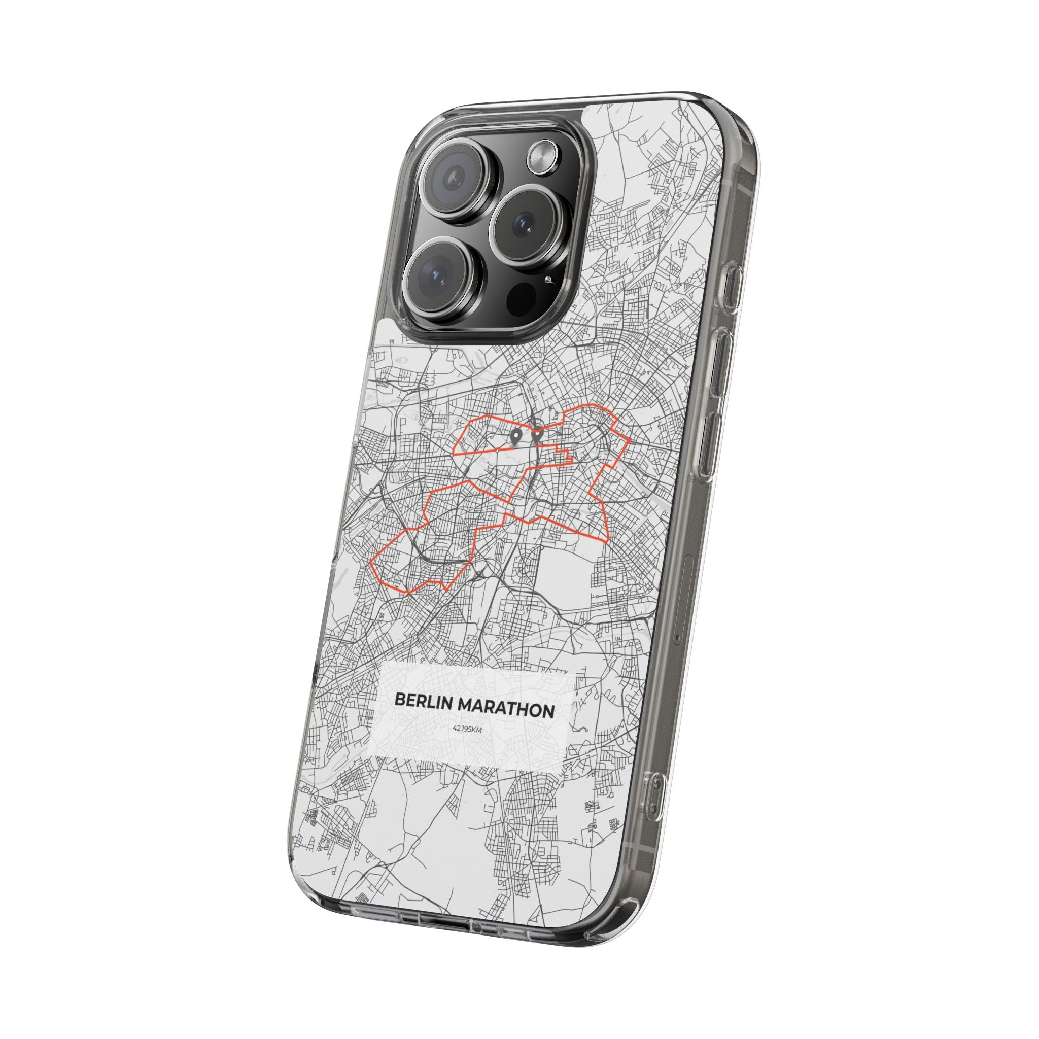 Berlin Marathon Route Clear Impact-Resistant Phone Case