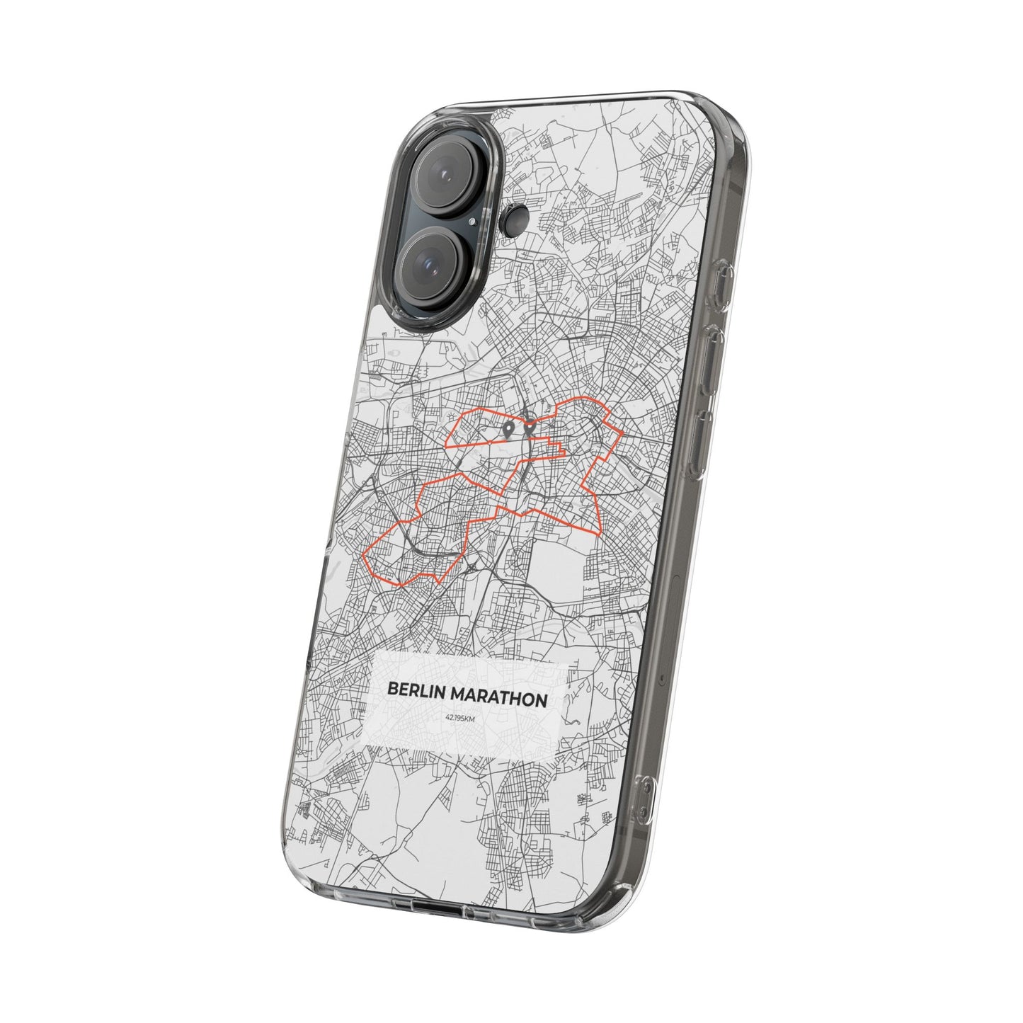 Berlin Marathon Route Clear Impact-Resistant Phone Case
