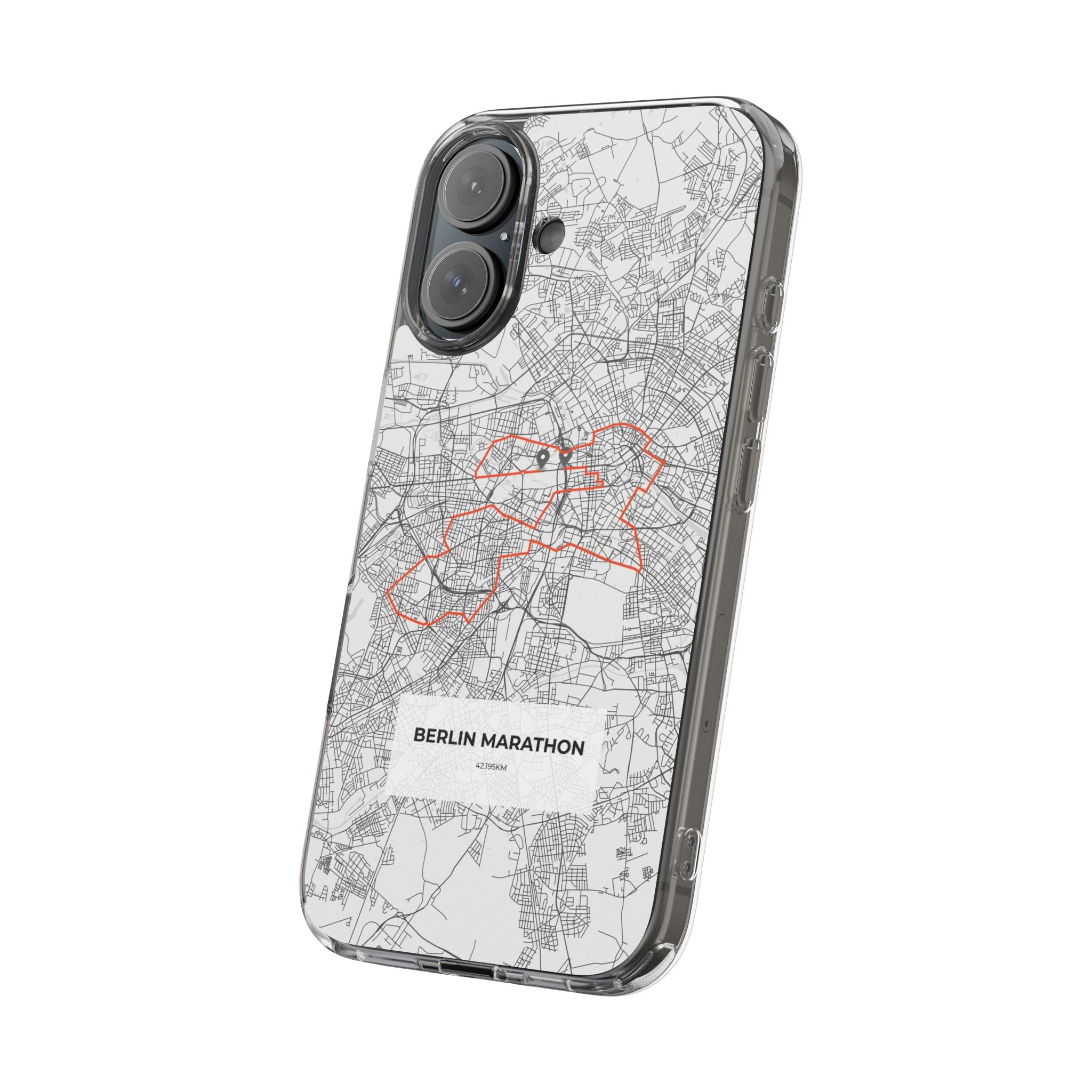 Berlin Marathon Route Clear Impact-Resistant Phone Case