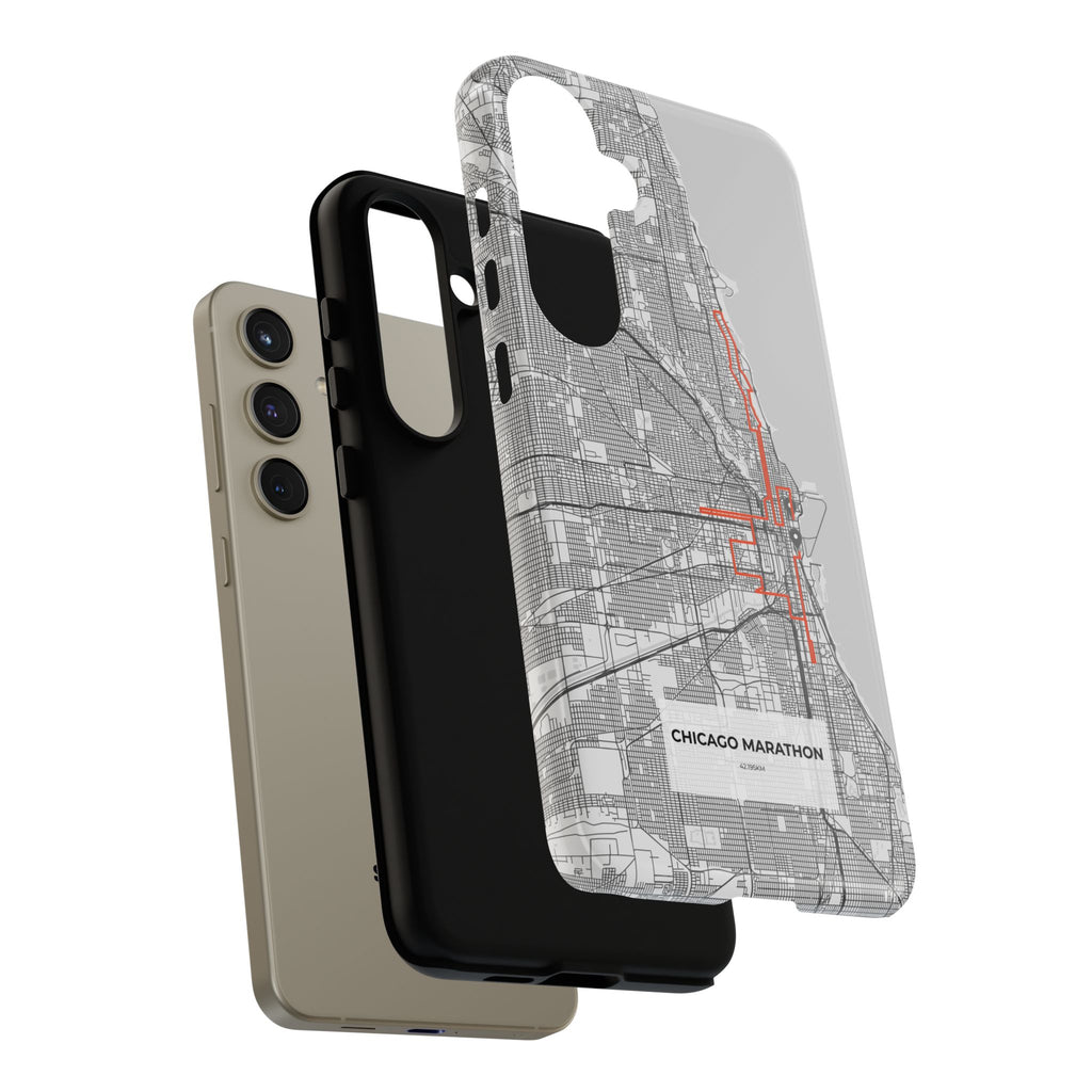 Chicago Marathon Route Tough Phone Case