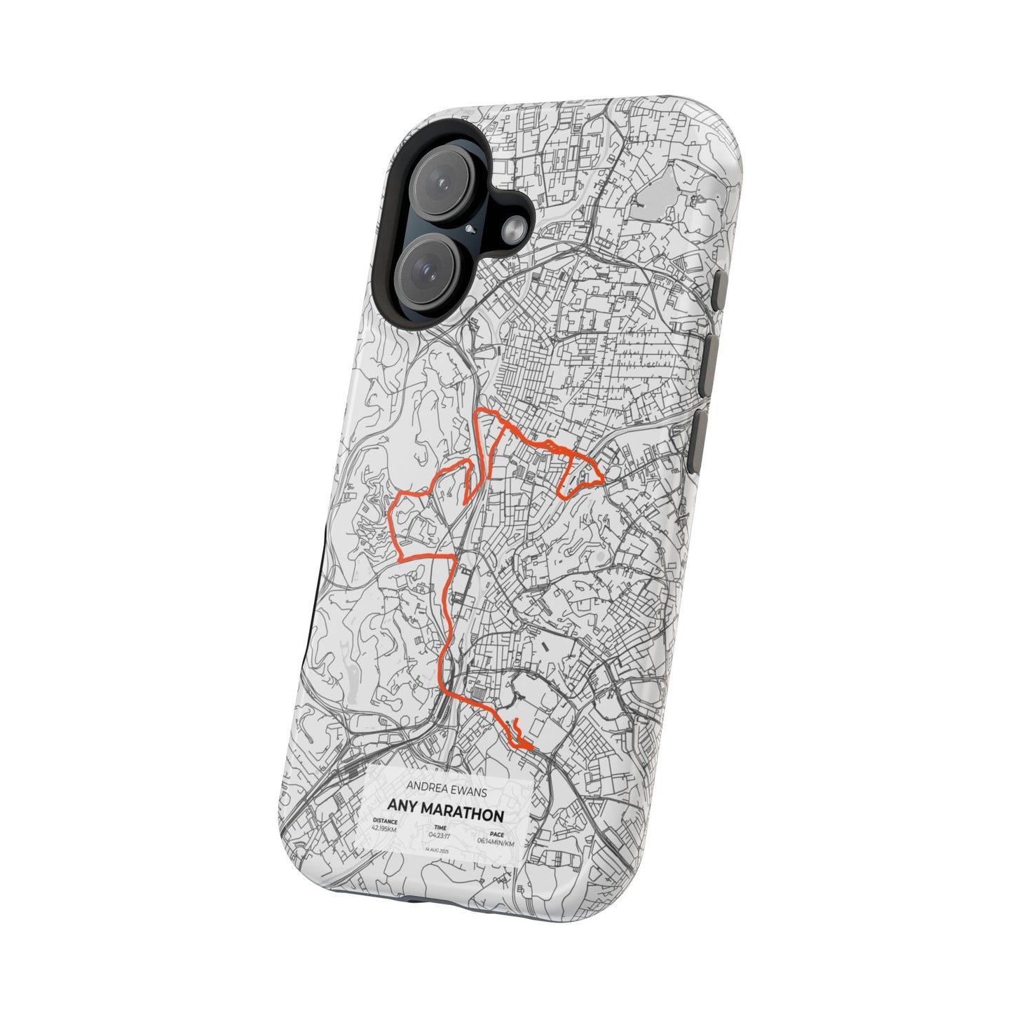 Customized Marathon Route Magnetic Impact-Resistant Phone Case