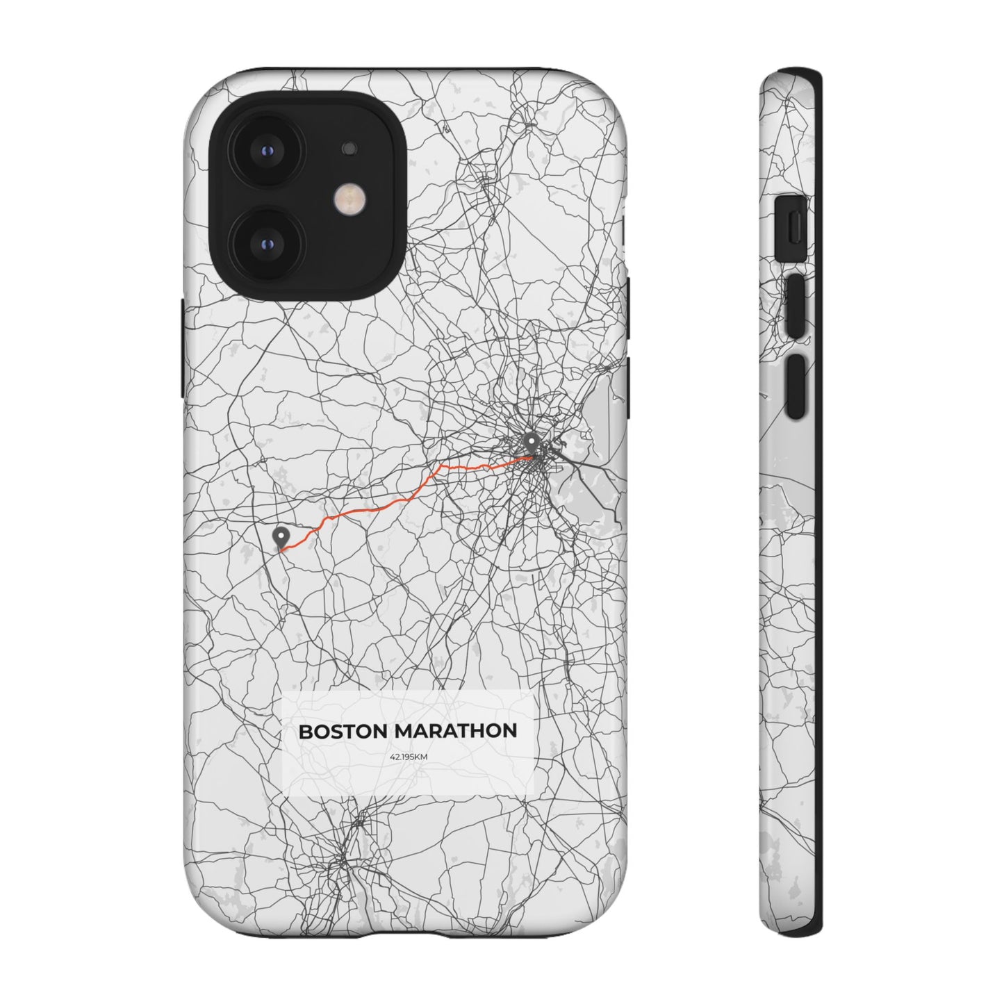 Boston Marathon Route Tough Phone Case