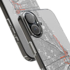 Chicago Marathon Route Clear Impact-Resistant Phone Case